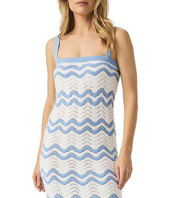 Splendid Cove Chevron Knit Square Neck Sleeveless BodyconMaxi Dress Product Image