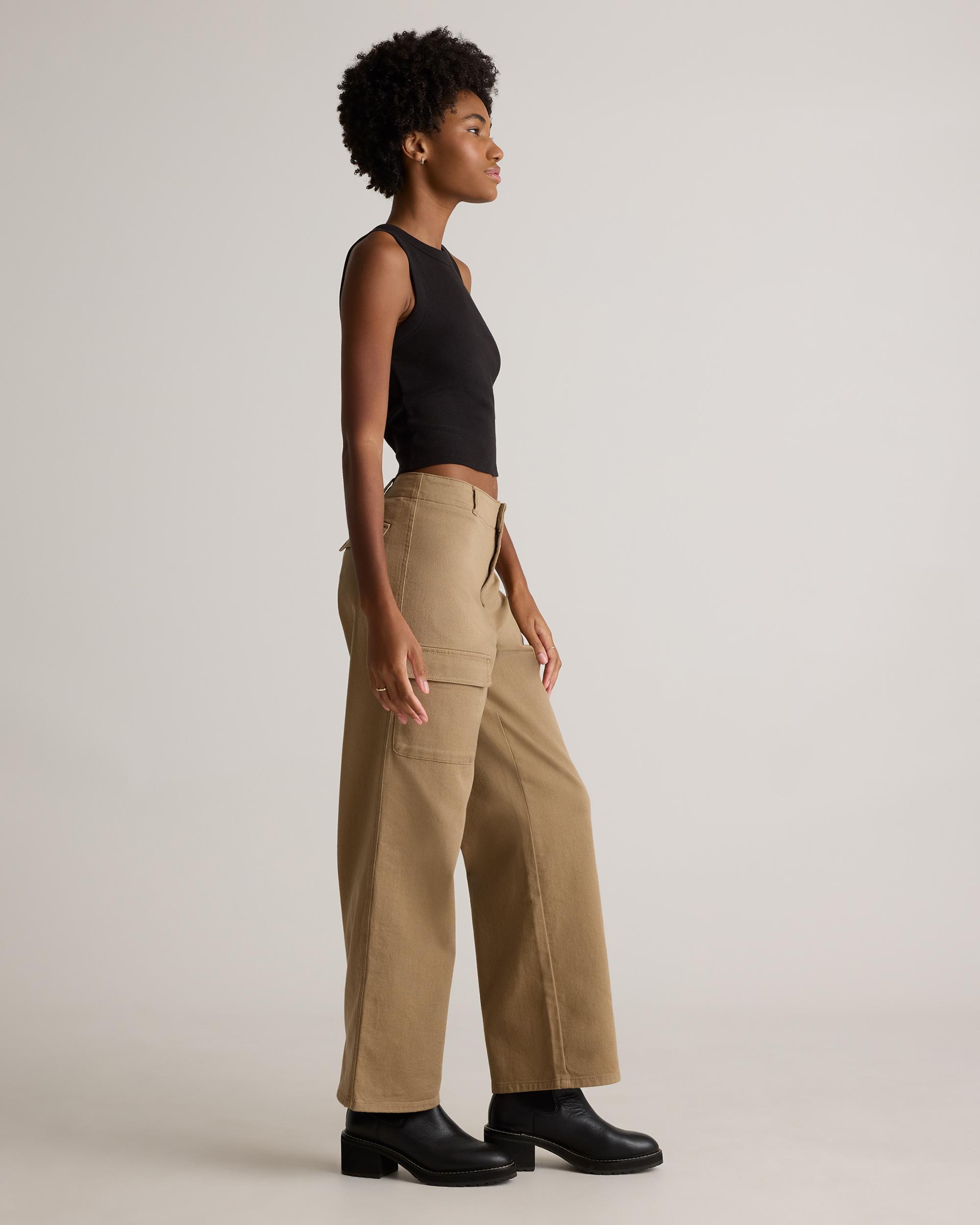 Quince | Women's Micro-Rib Cropped Cutaway Tank Top Size XL, Organic Cotton Product Image