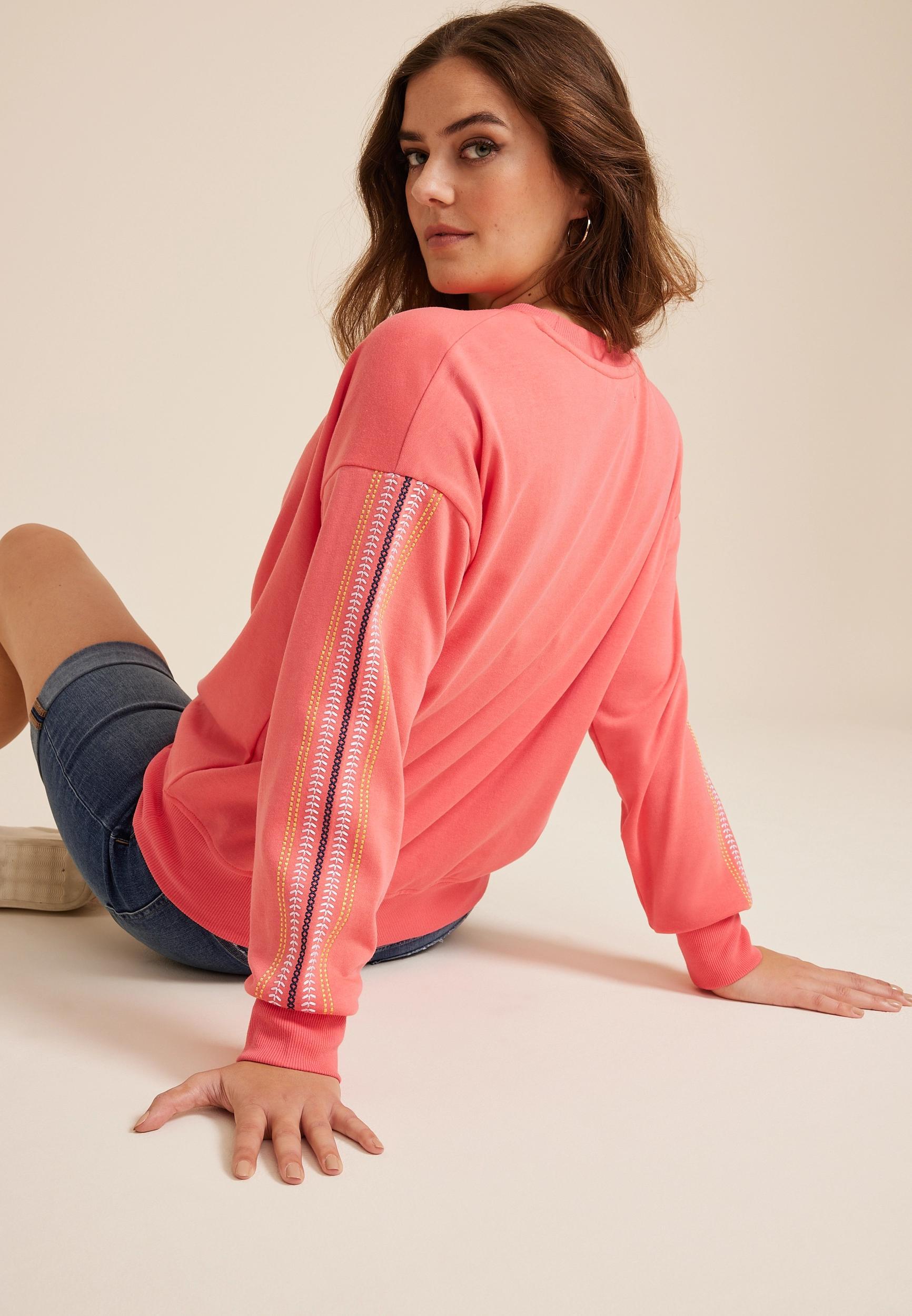 Embroidered Sun Relaxed Fit Sweatshirt Product Image