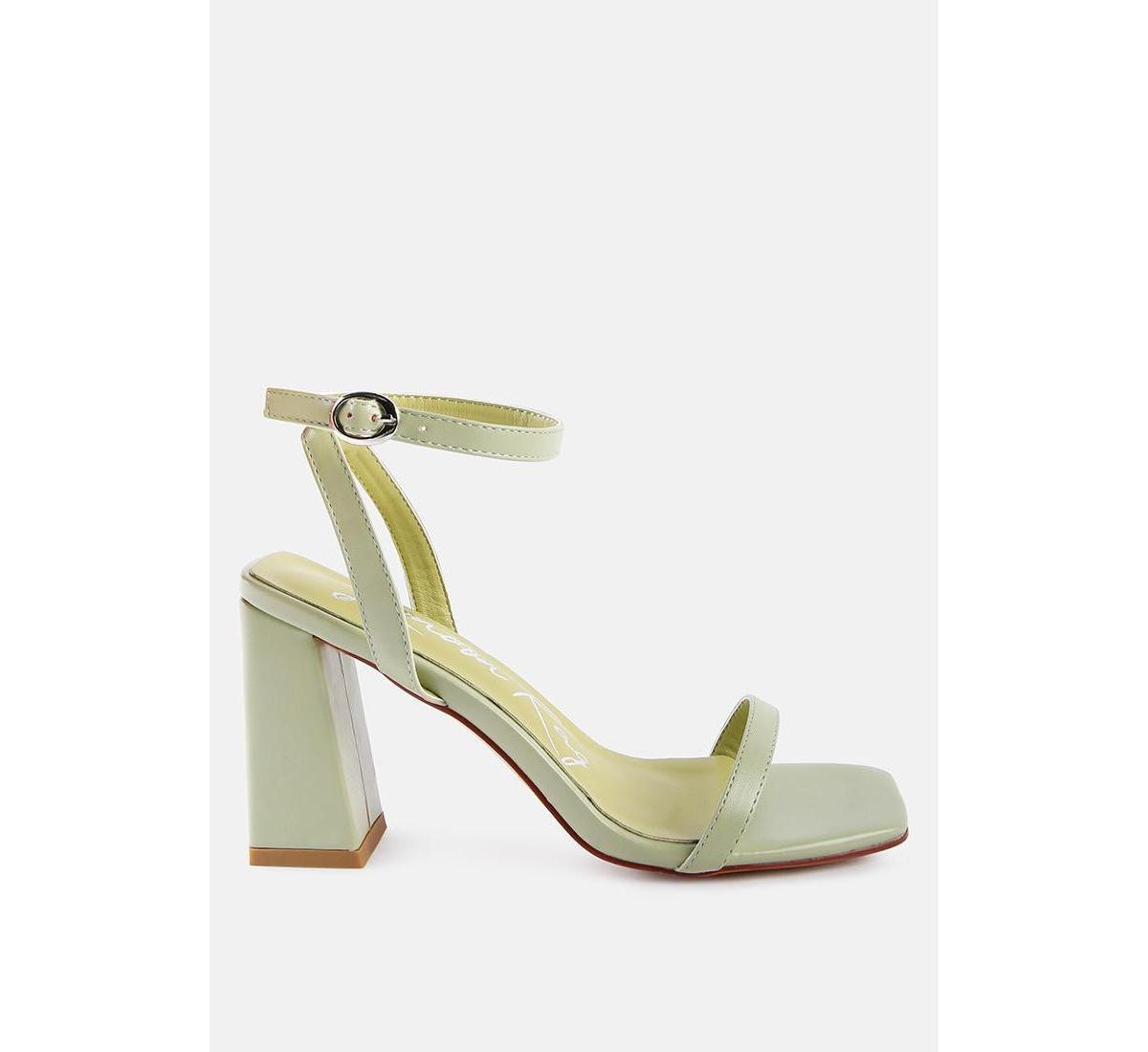 London Rag Block Heel Women's Ankle Strap Sandals, Size: 10, Beige Product Image