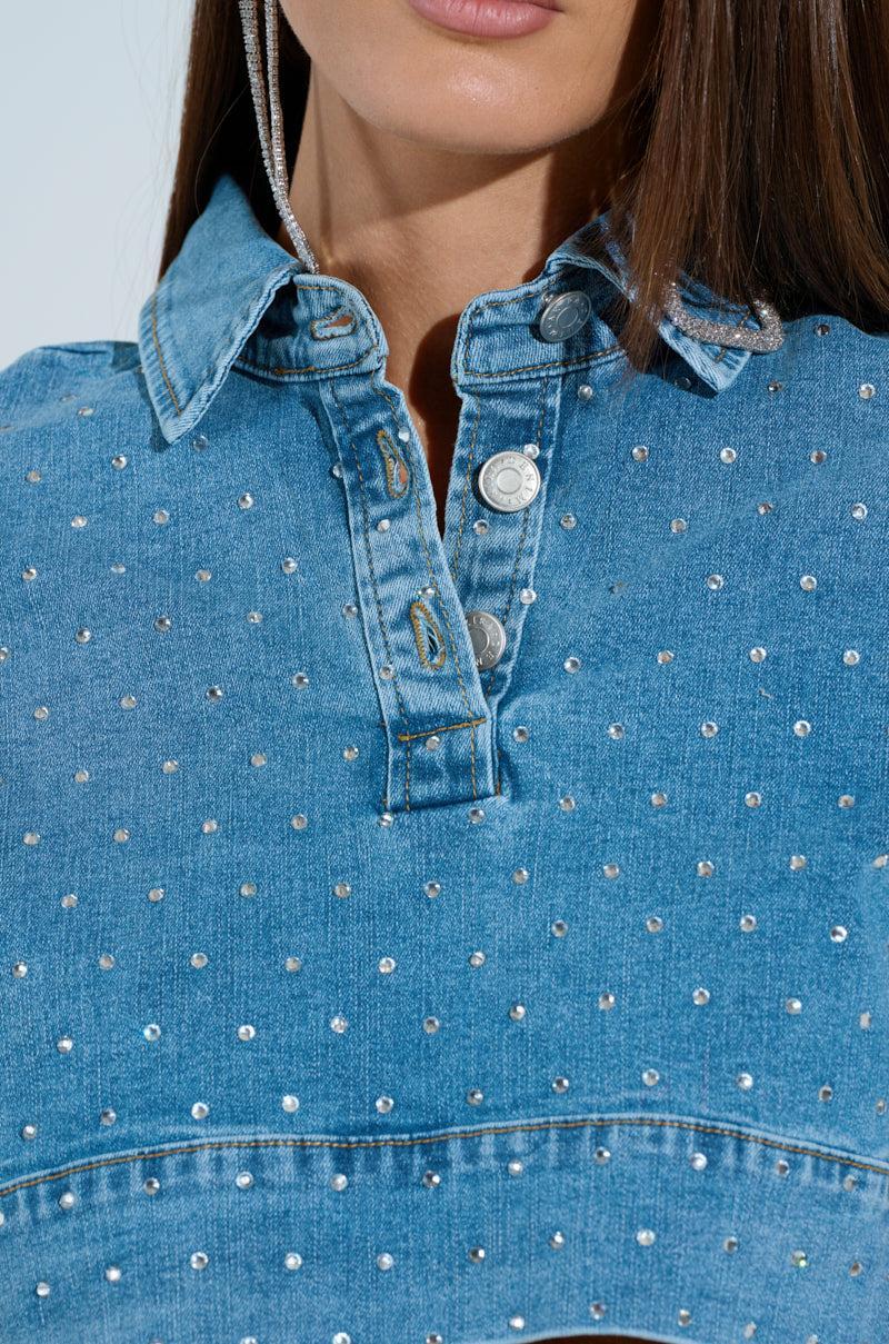 IT'S GIVING BUTTON DOWN TOP Product Image