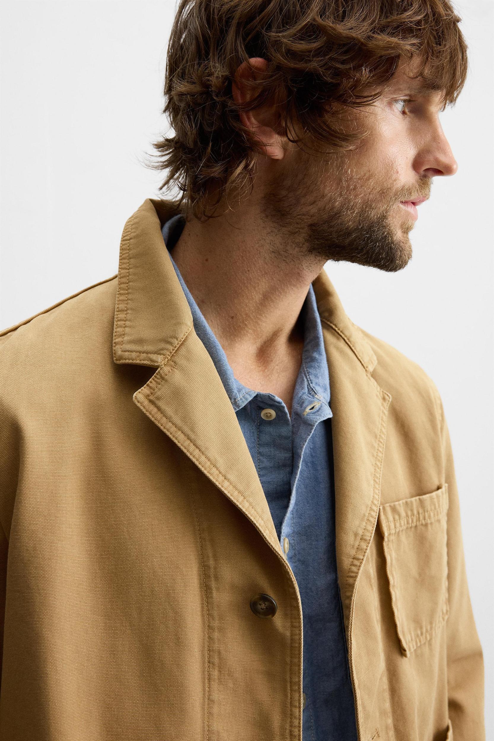 RELAXED FIT WASHED BLAZER Product Image