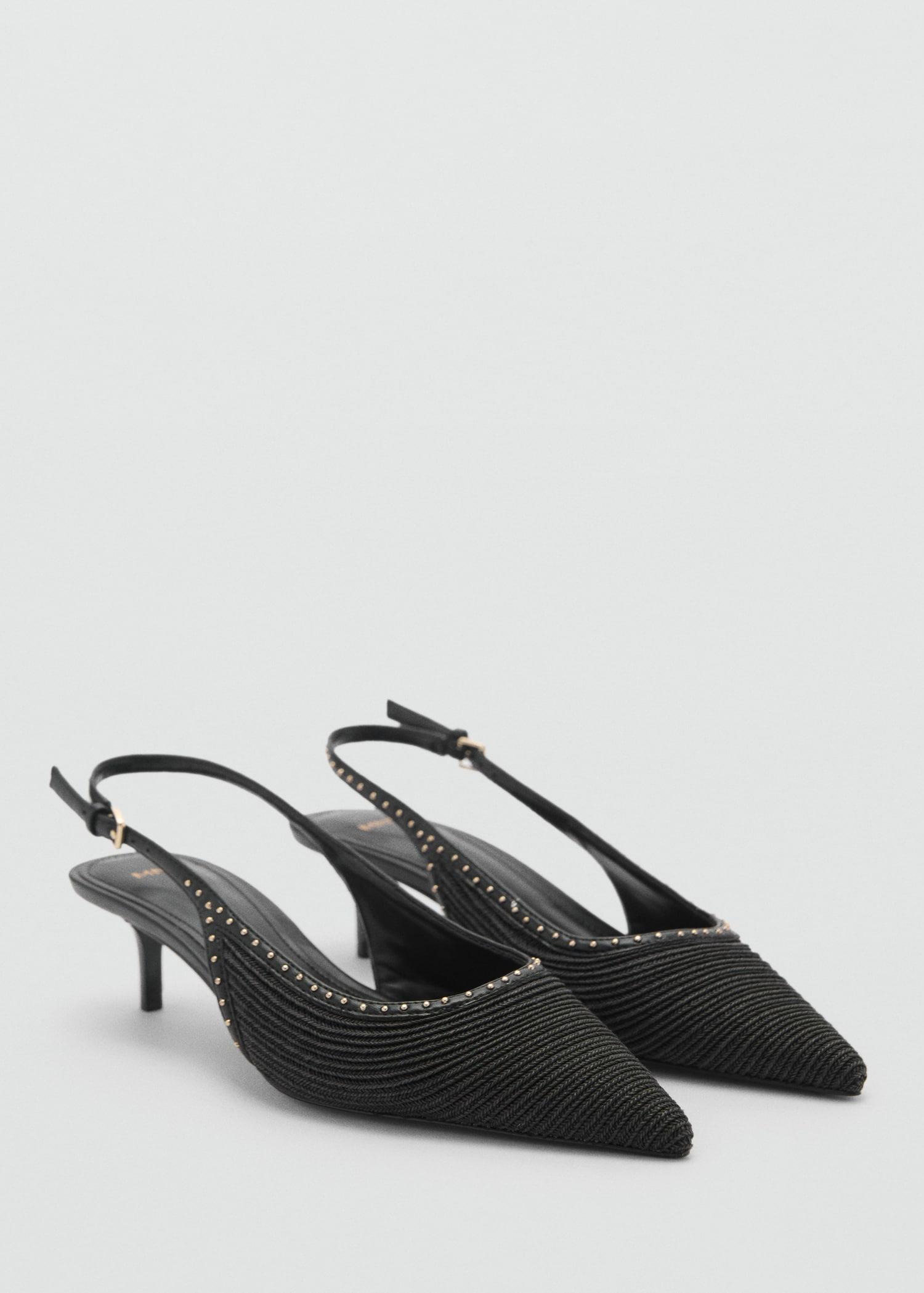 Natural fiber kitten-heel shoes - Women | MANGO USA Product Image