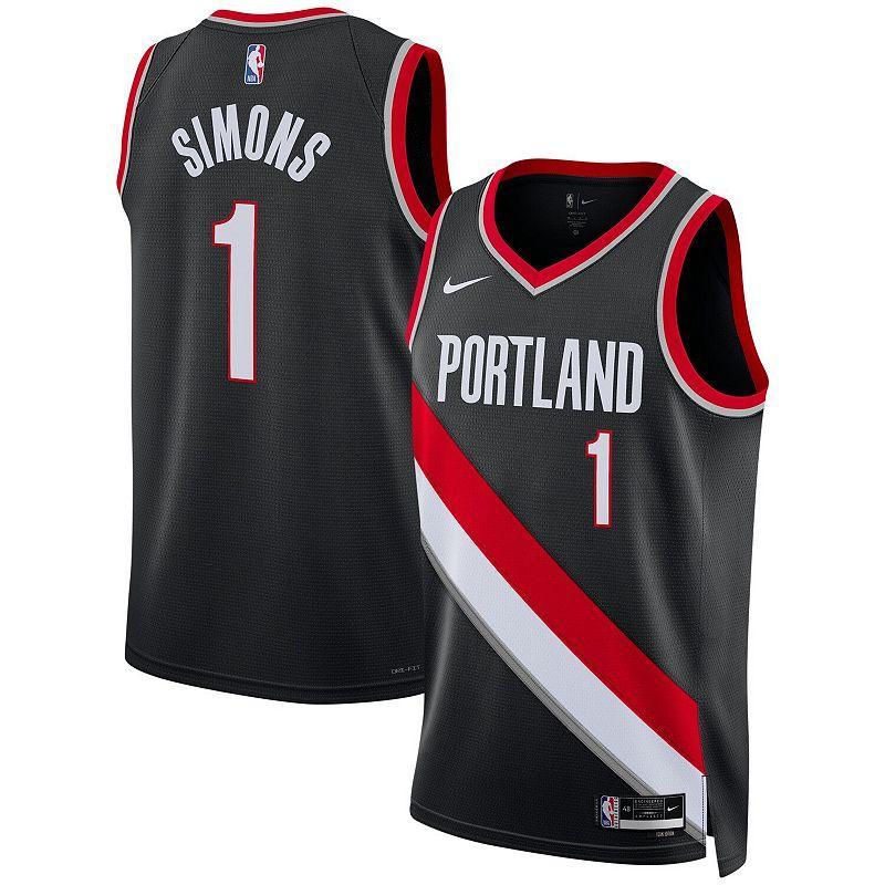 Unisex Nike Anfernee Simons Black Portland Trail Blazers Swingman Jersey - Association Edition, Adult Unisex, Size: Medium Product Image