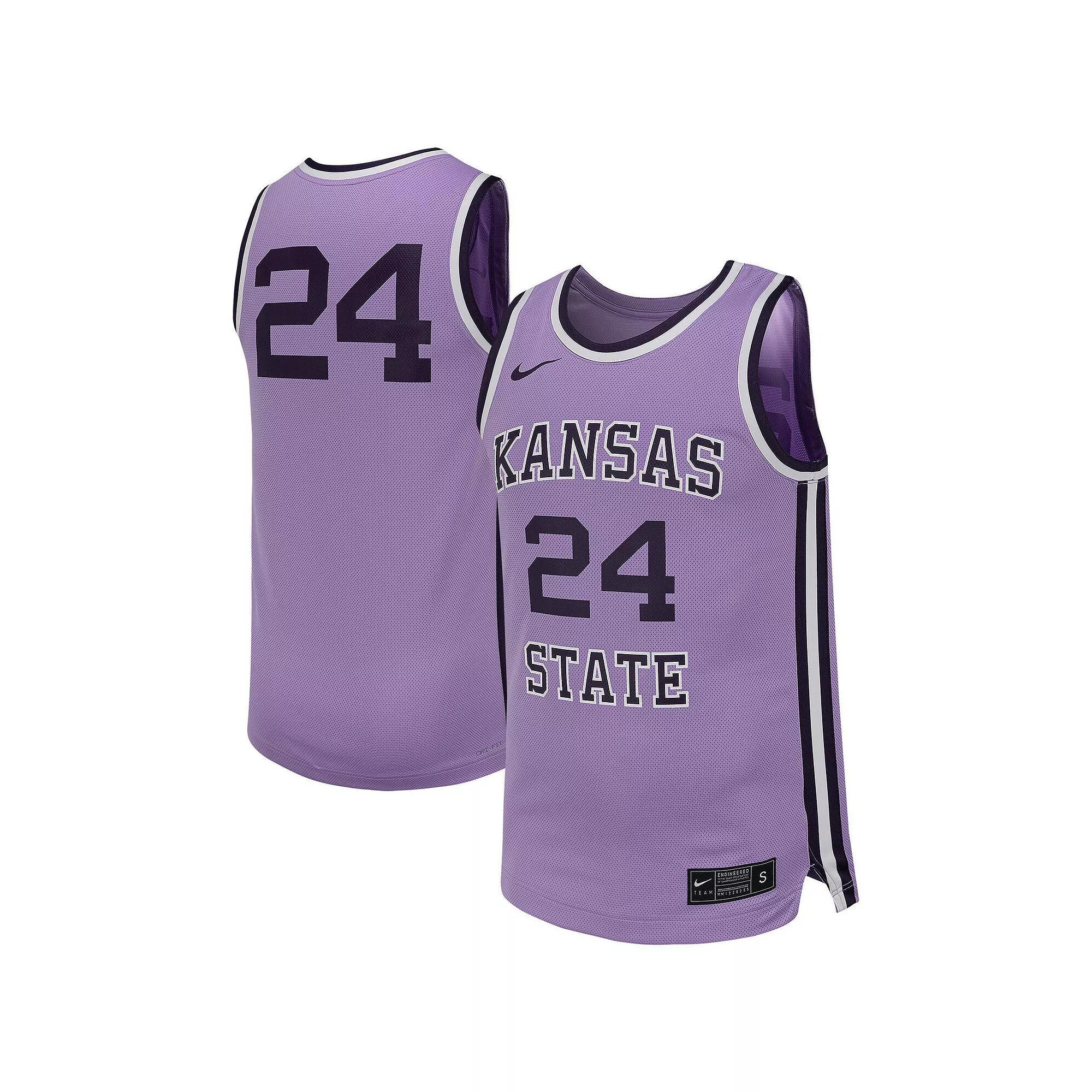 Men's Nike #24 Lavender Kansas State Wildcats Retro Replica Basketball Jersey, Size: Small, Team Product Image
