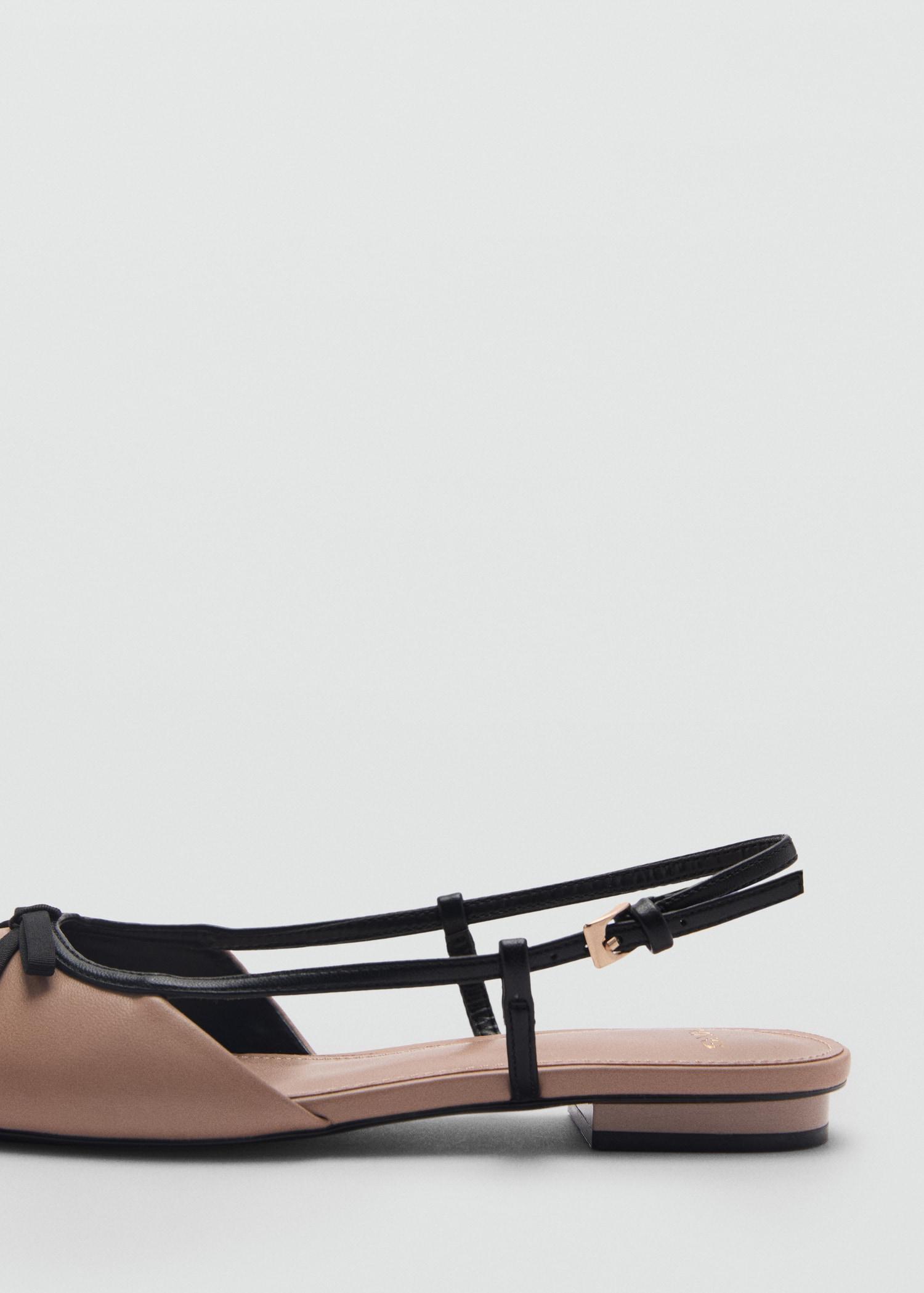 Ballet flats with decorative bow tie - Women | MANGO USA Product Image