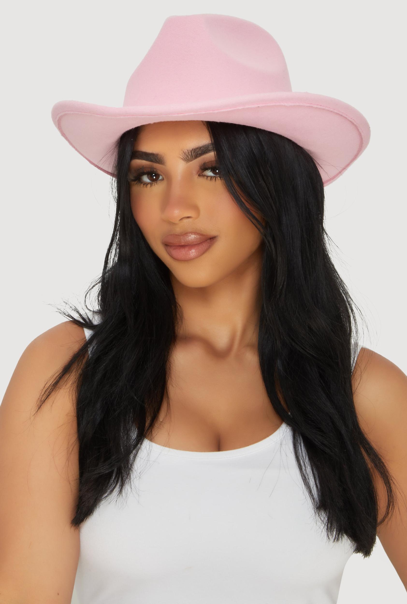 Brushed Felt Cowboy Hat Female Product Image