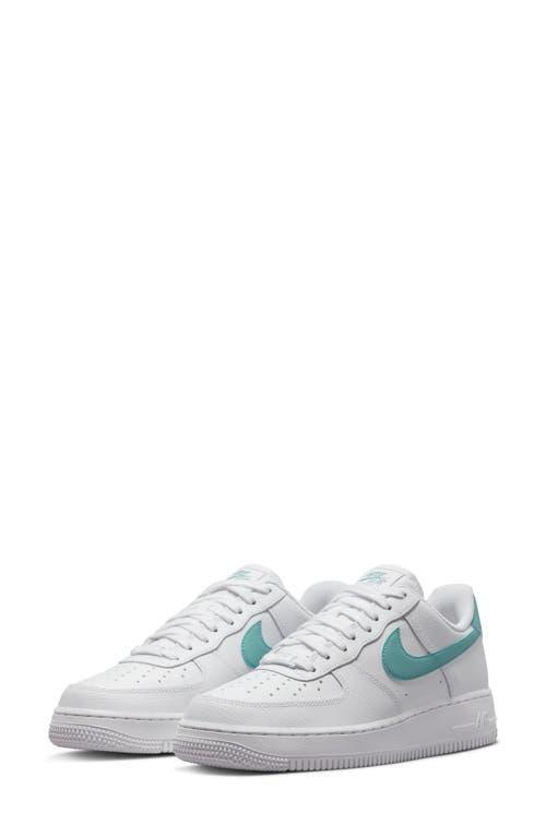 Nike Womens Air Force 1 07 LE Low - Shoes White/Lime Blast Product Image