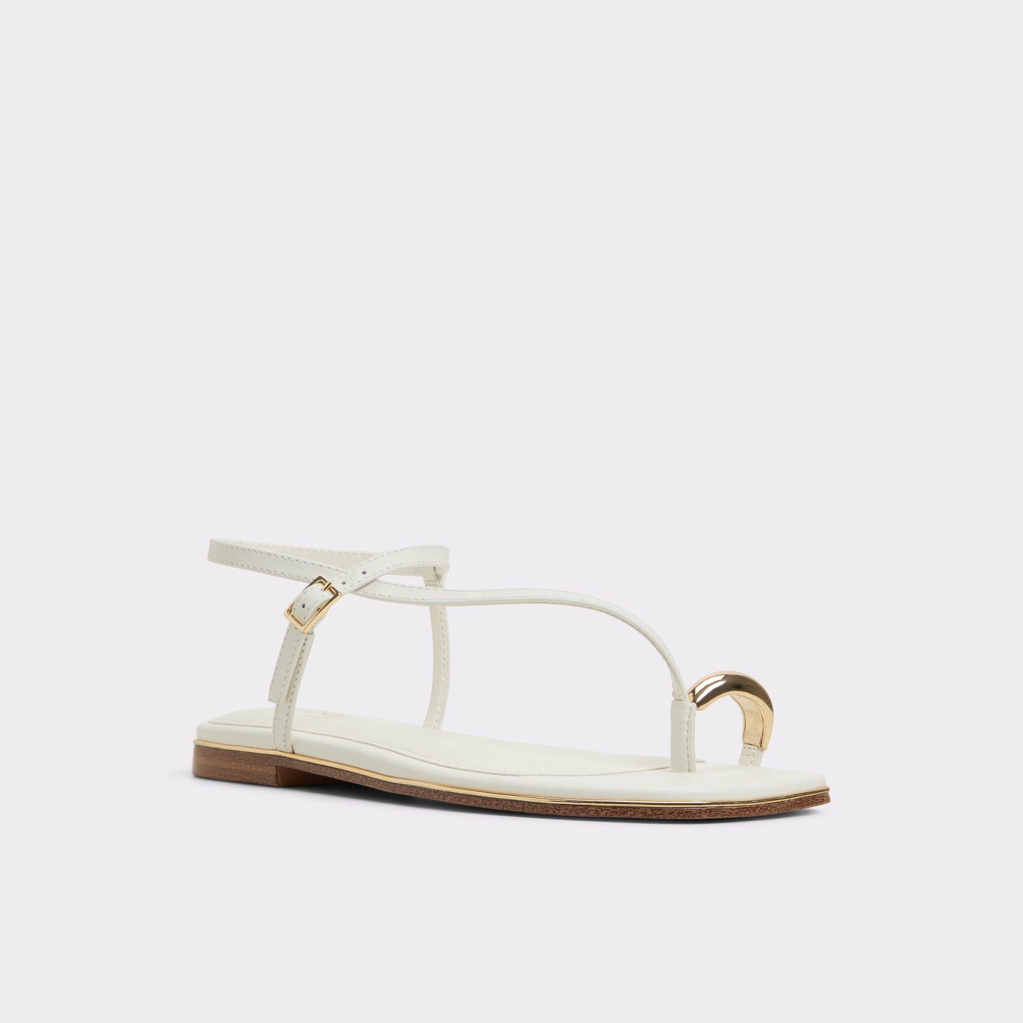 ALDO Jomalina - Women's Flat Sandals - White, Size 8.5 Product Image