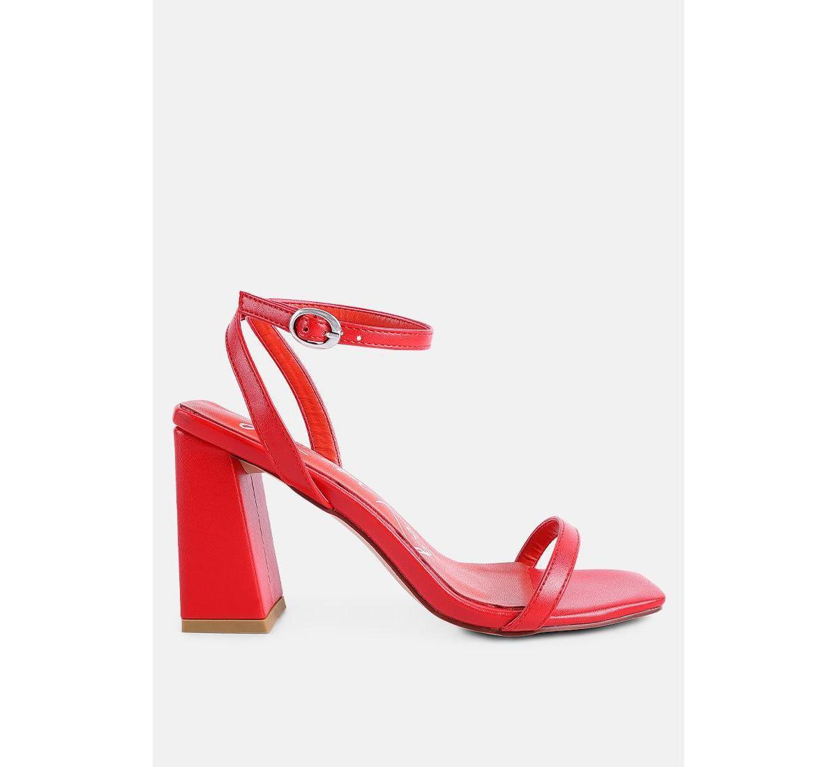 London Rag Block Heel Women's Ankle Strap Sandals, Size: 10, Beige Product Image