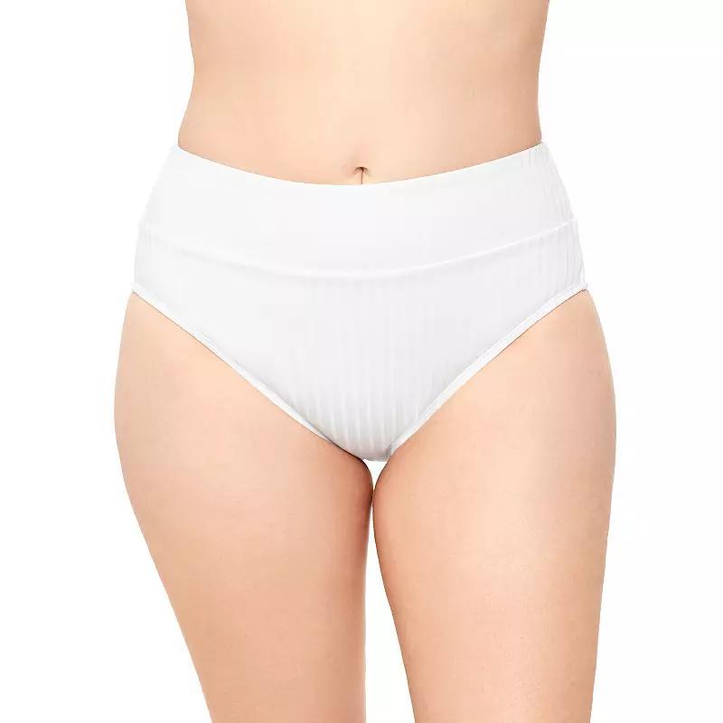 Womens S3 Swim Smoothing Banded Bottoms, Womens Pink Rib Product Image