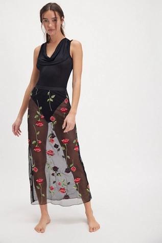 A Rose Is A Rose Pencil Skirt Product Image
