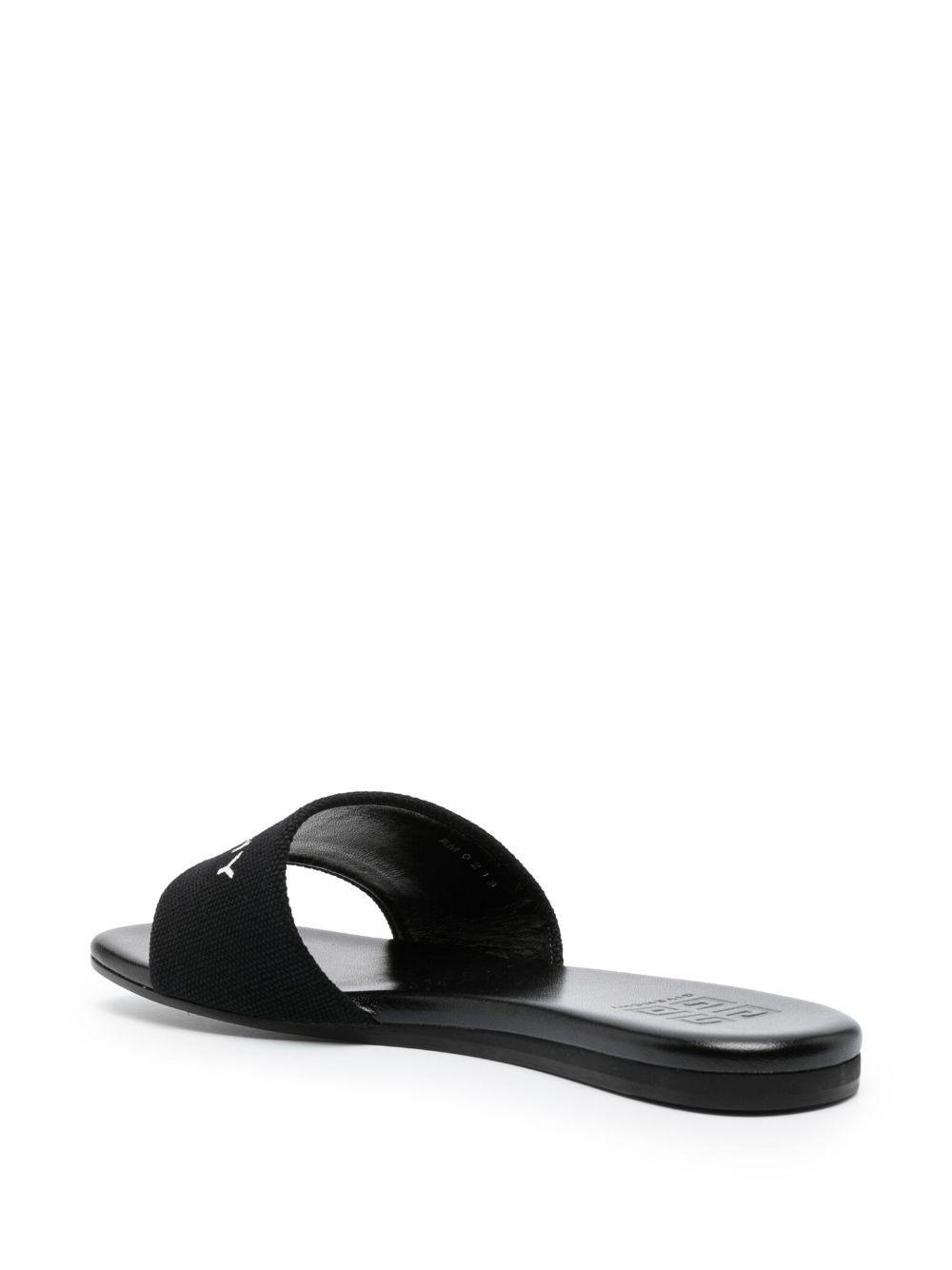 logo-print flat slides Product Image
