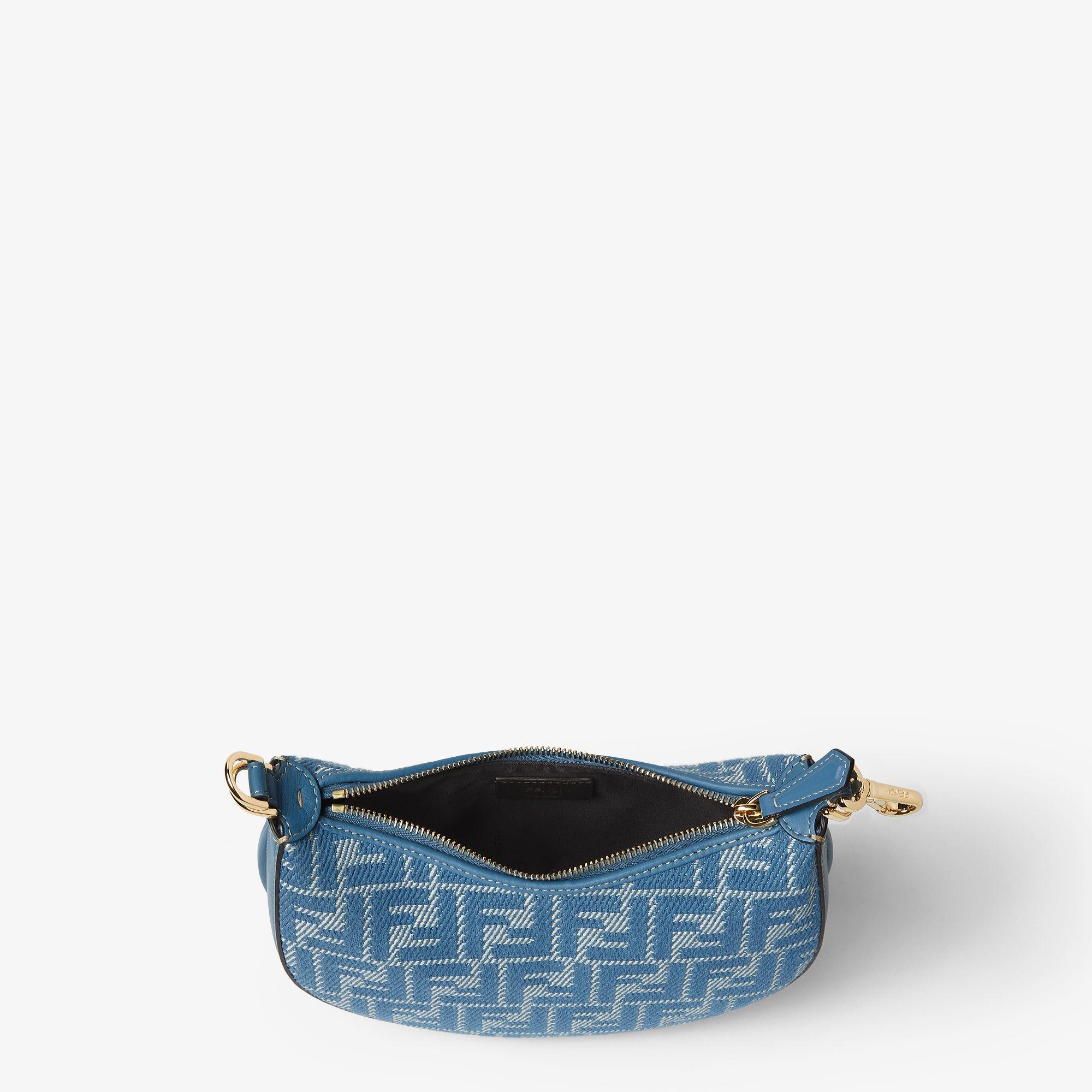 Fendigraphy MiniBlue denim-effect FF jacquard mini-bag Product Image
