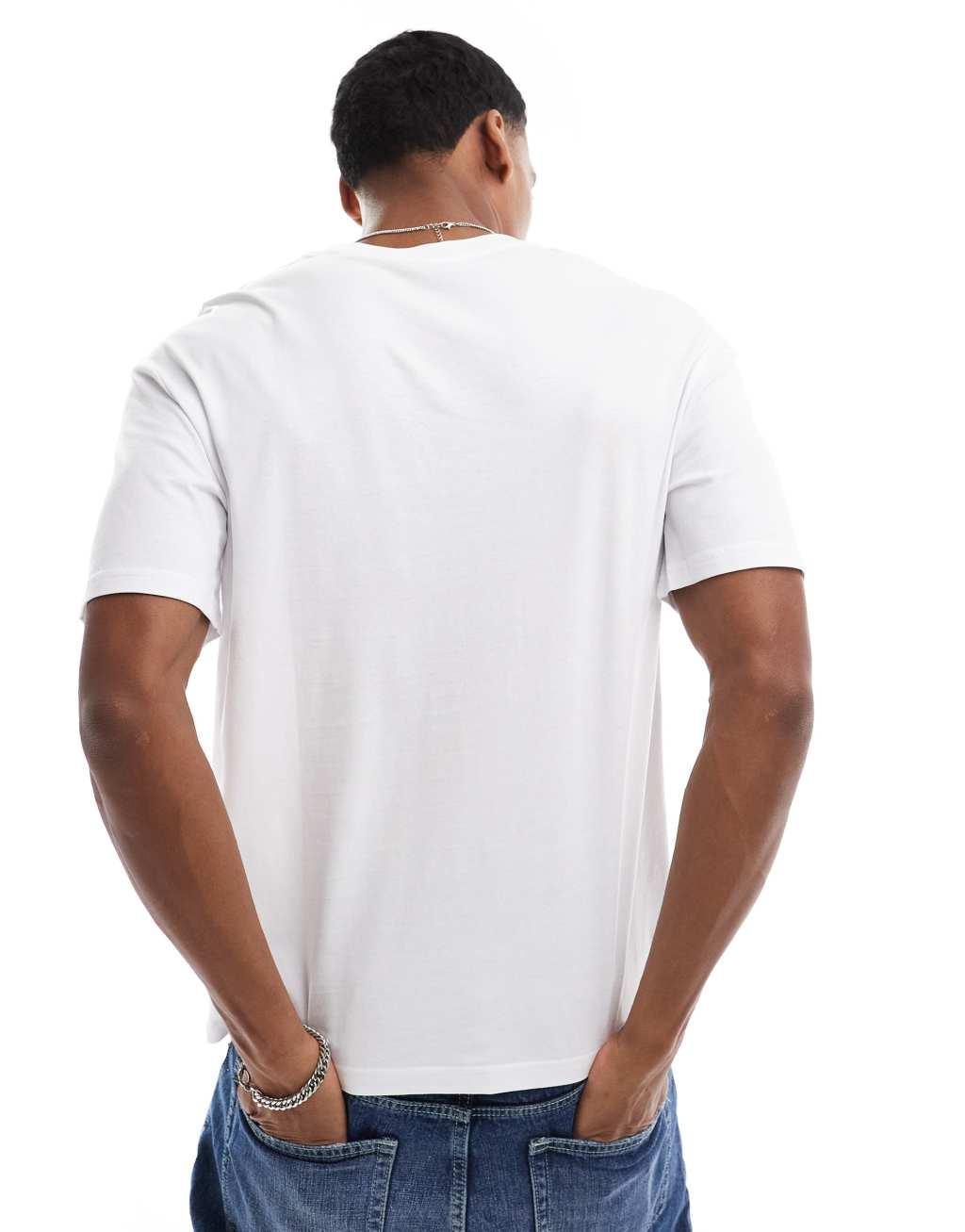 Jack & Jones t-shirt with central logo in white Product Image
