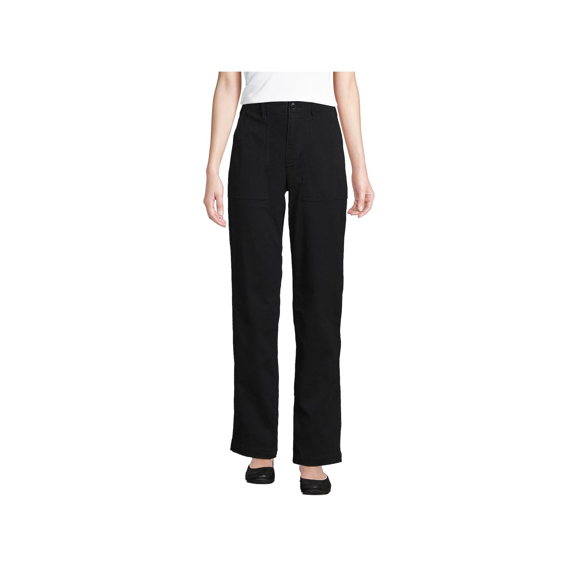 Women's Lands' End High Rise Chino Utility Pants, Size: 6, Rich Red Product Image