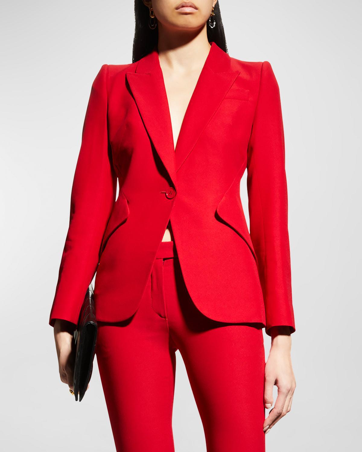 Womens Tailored Peak-Lapel Jacket Product Image