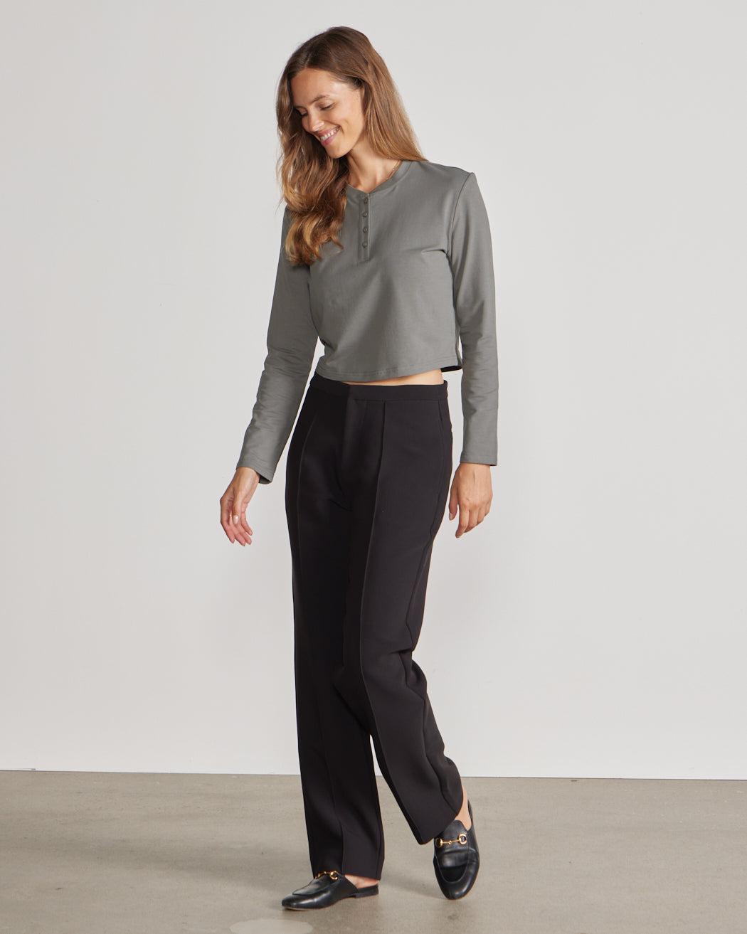 LUX Relaxed Henley Long Sleeve Product Image