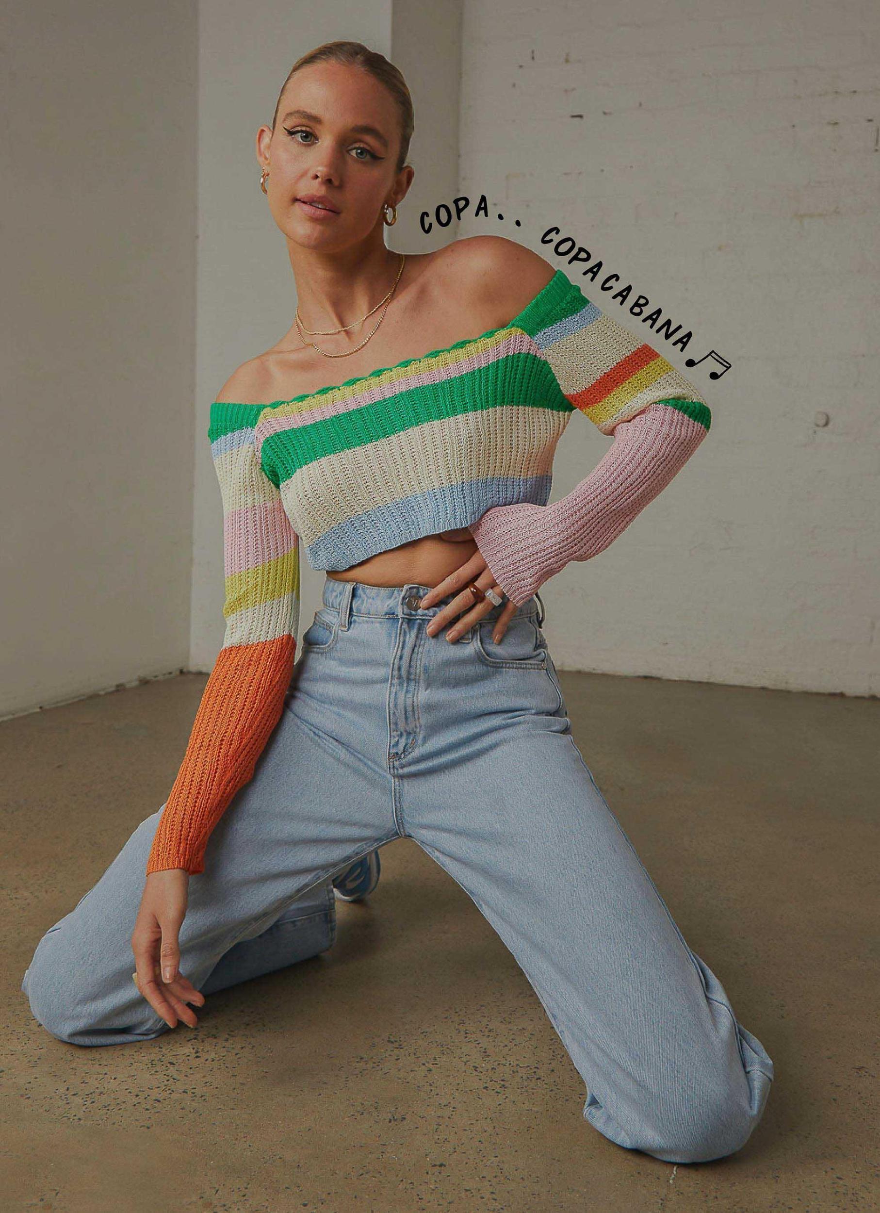 Copacabana Crochet top - Rainbow Product Image