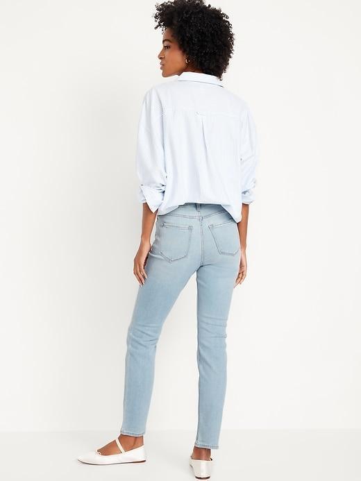 High-Waisted Wow Straight Ankle Jeans Product Image