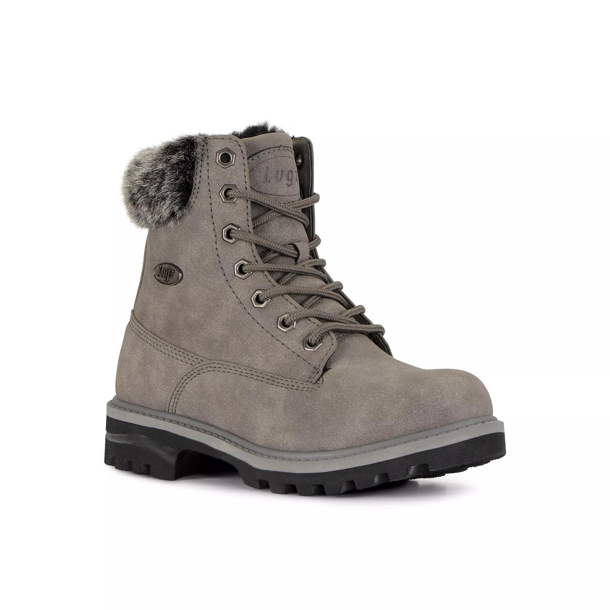 Lugz Empire Hi Faux-Fur Womens Water-Resistant Boots Grey Product Image
