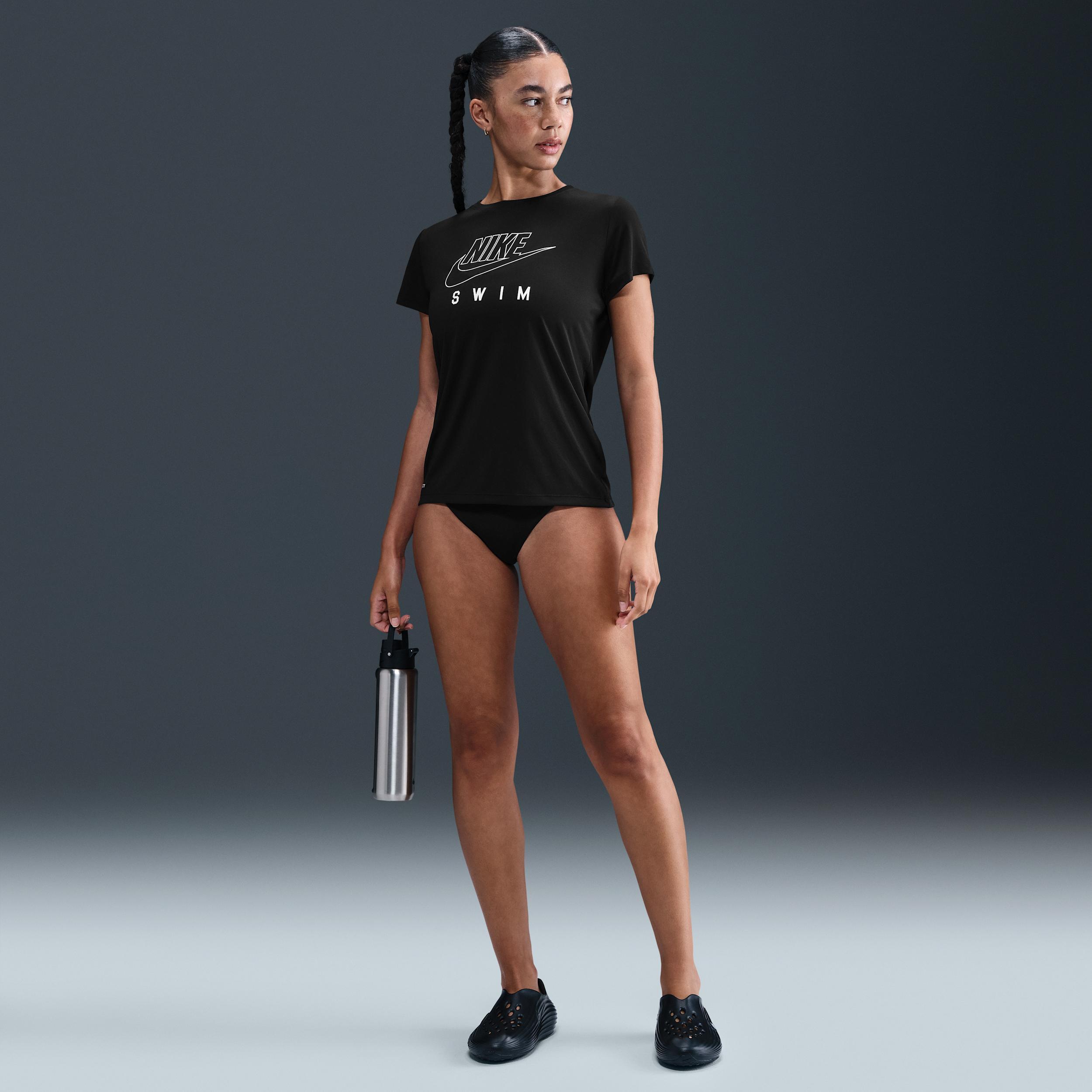 Nike Swim Swoosh Hydroguard Women's Short-Sleeve Top Product Image