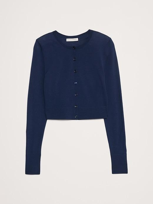 Lightweight Merino Cropped Cardigan Product Image