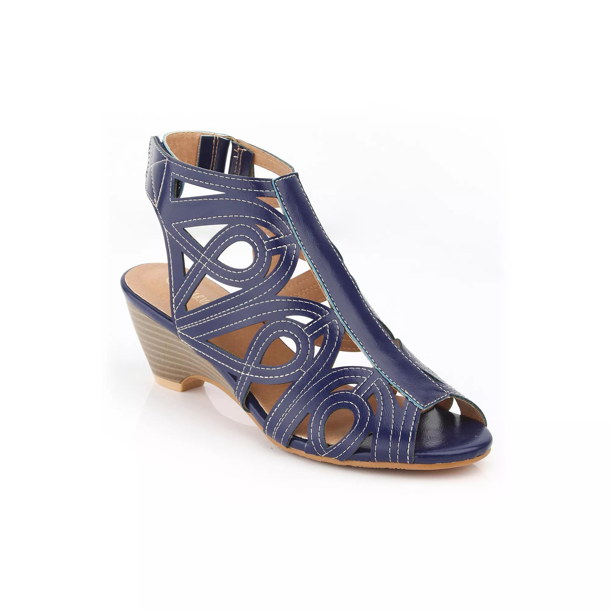 Henry Ferrera Womens Angela Casual Comfort Dressy Sandals Blue Product Image