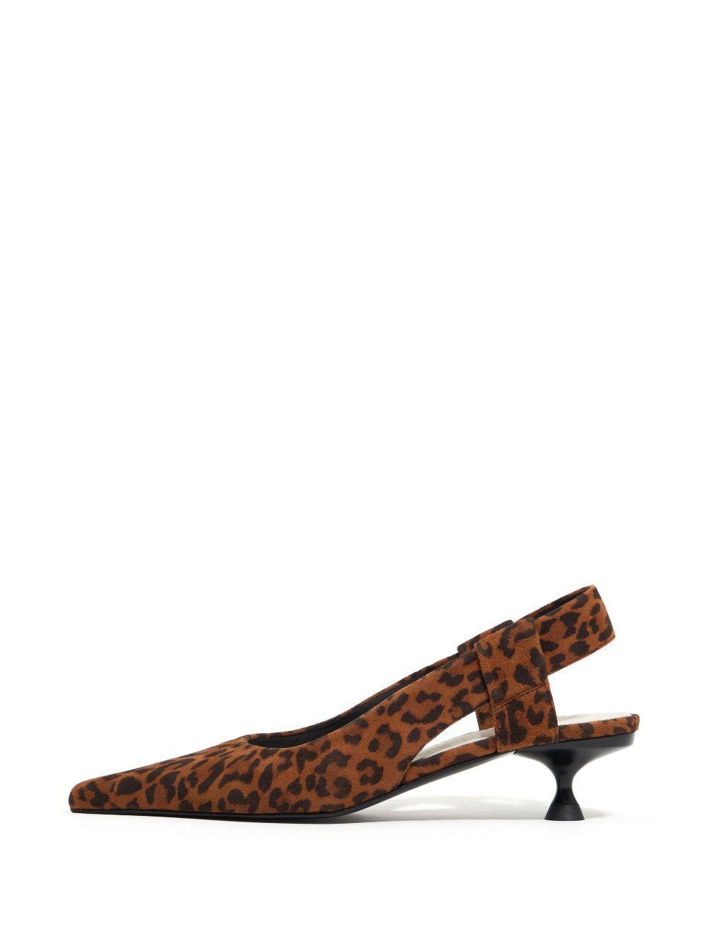 40mm leopard-print slingback pumps Product Image