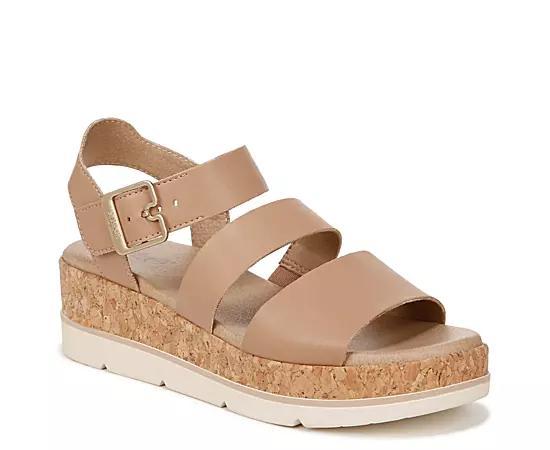Dr. Scholl's Once Twice Women's Platform Sandals, Size: 7, Tawny Brown Product Image