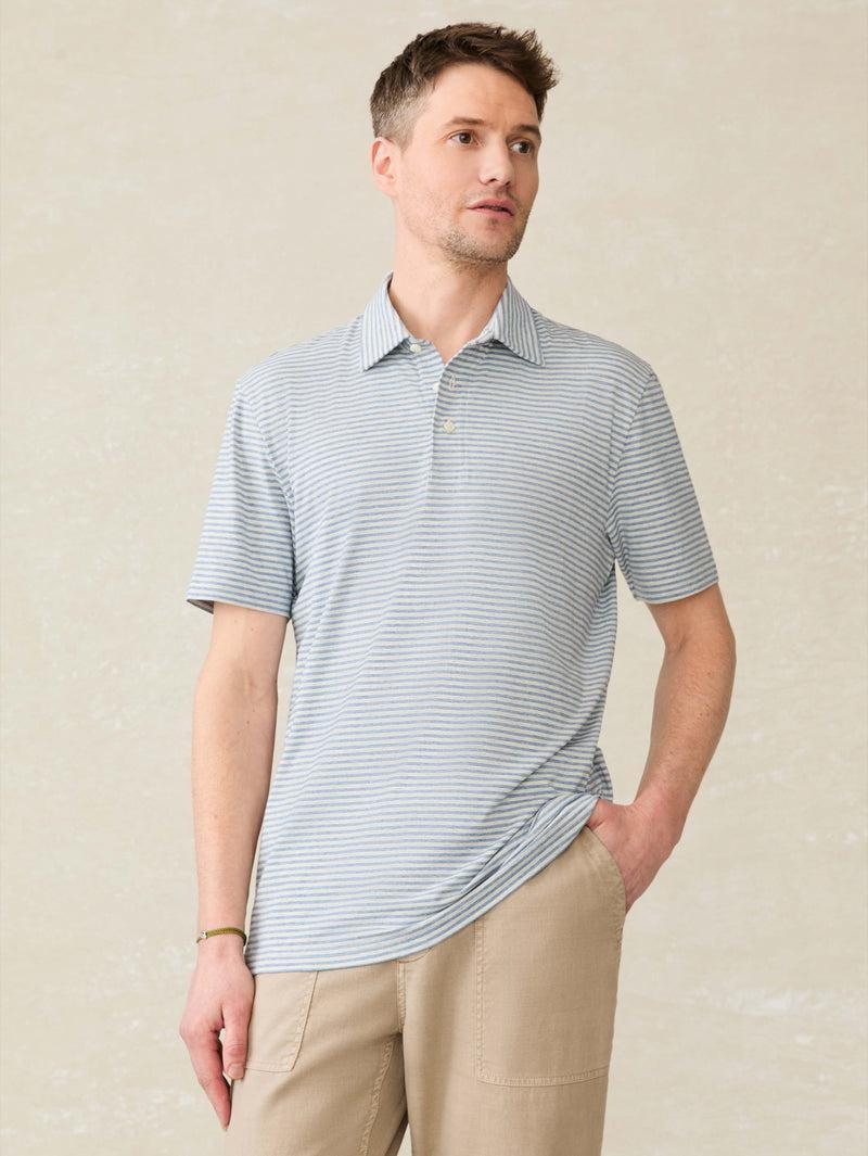 Short-Sleeve Movement™ Polo Shirt - Long Valley Stripe Product Image