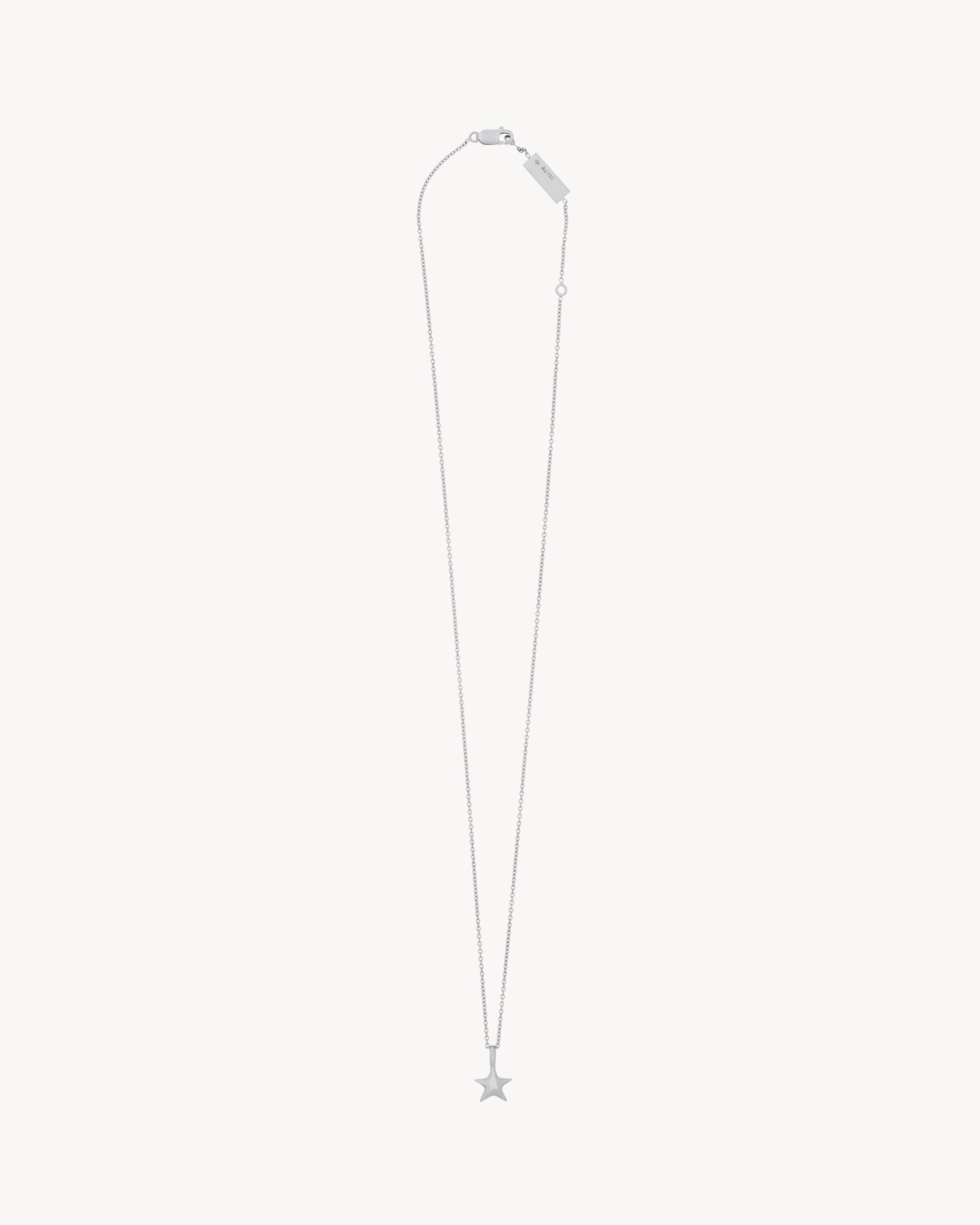 star pendant necklace in 18K grey gold Product Image
