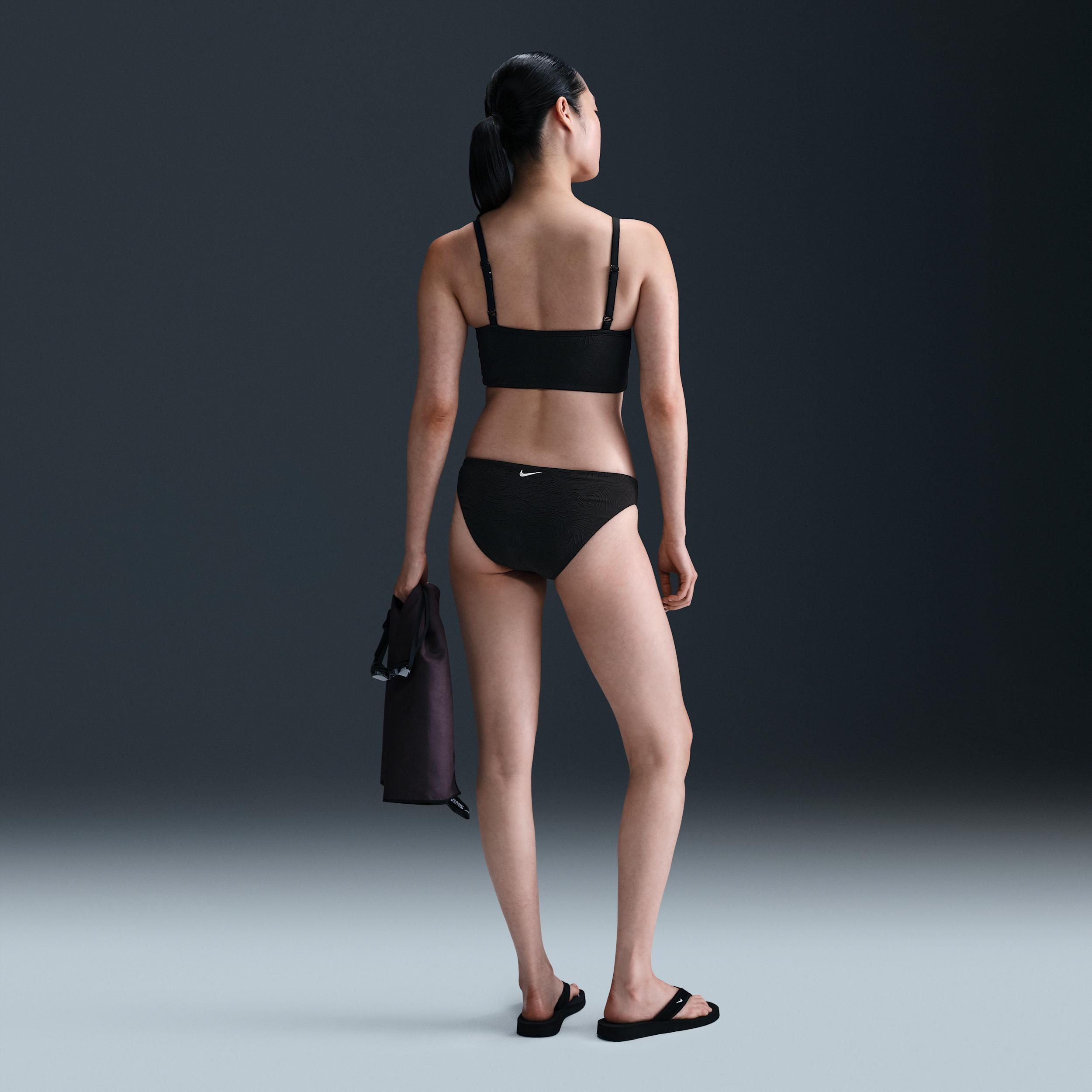 Nike Women's Swim Water Texture V-Neck Midkini Product Image