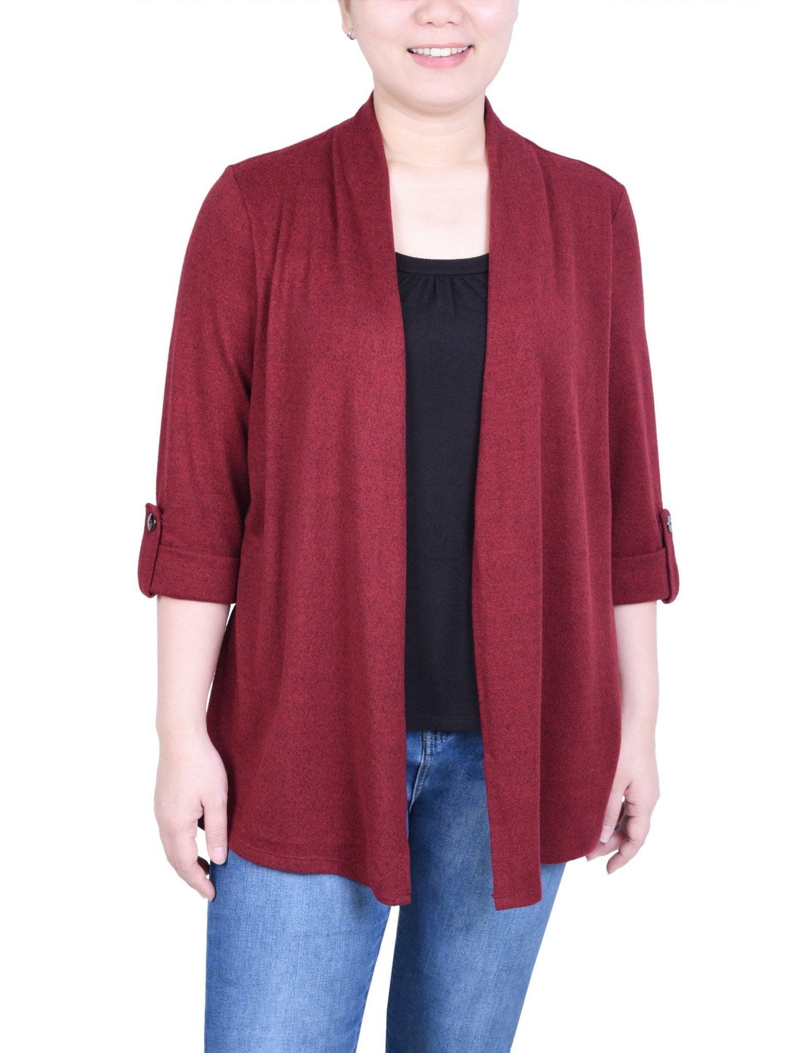3/4 Length Sleeve Two In One Top - Petite Product Image