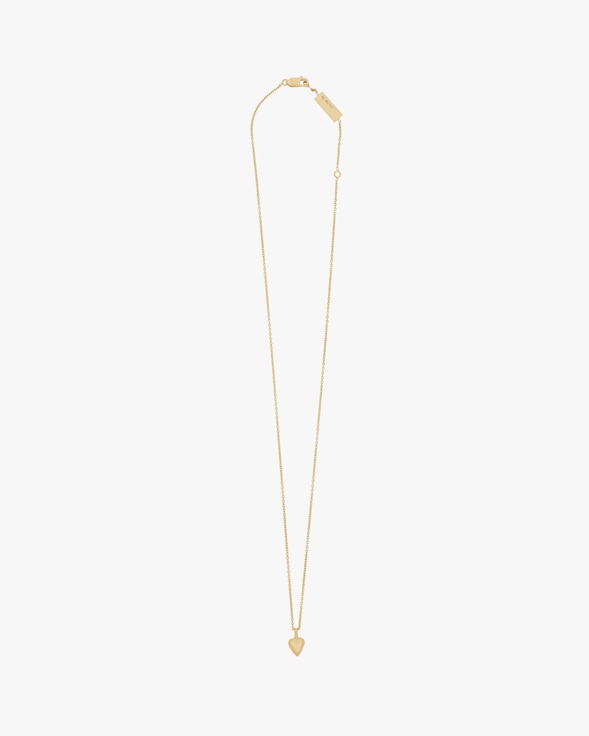 heart pendant necklace in 18K yellow gold Product Image
