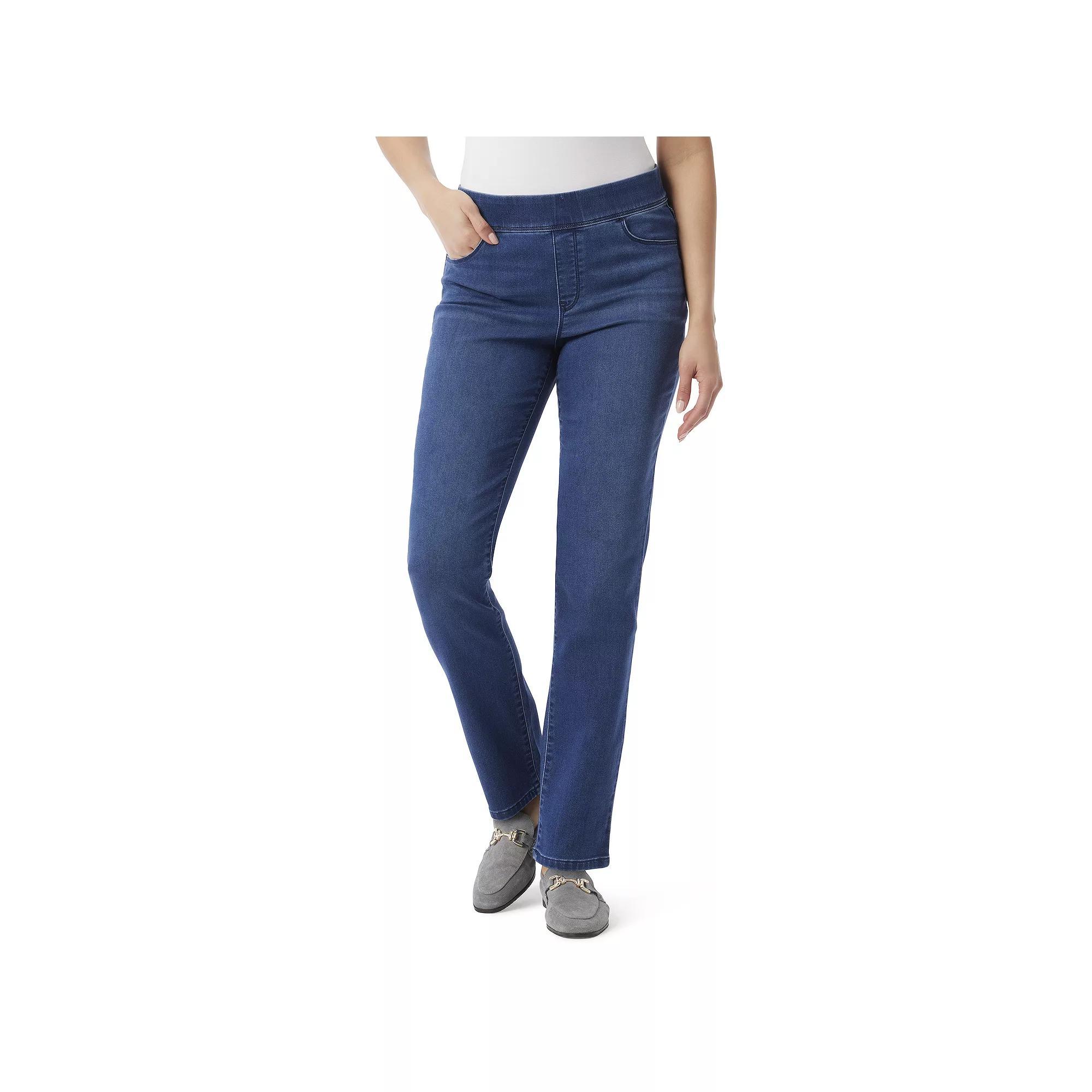Women's Gloria Vanderbilt Knitology Amanda Pull-on Jeans, Size: Large, Terno Product Image