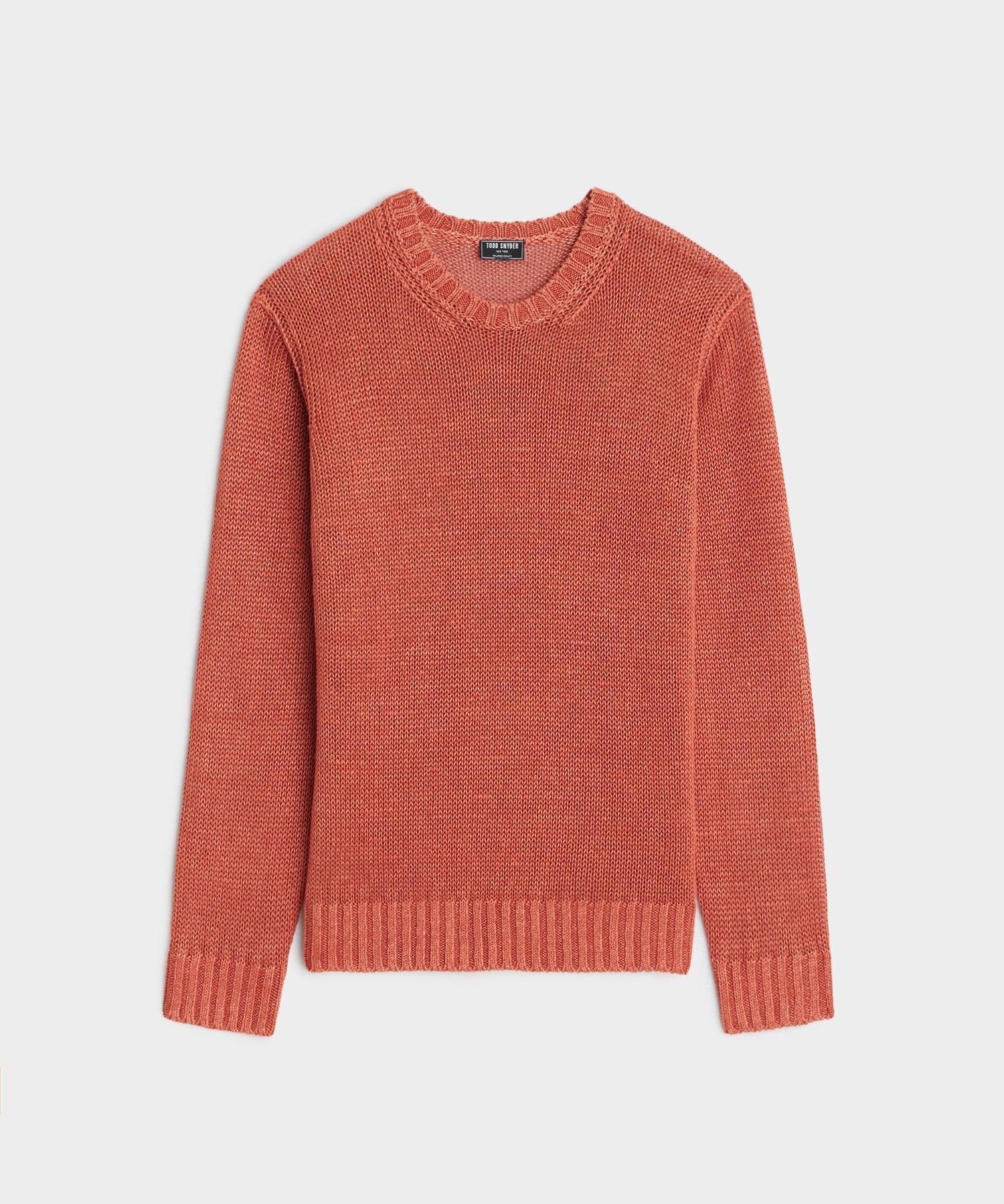 Linen Crewneck in Tuscan Terracotta Product Image