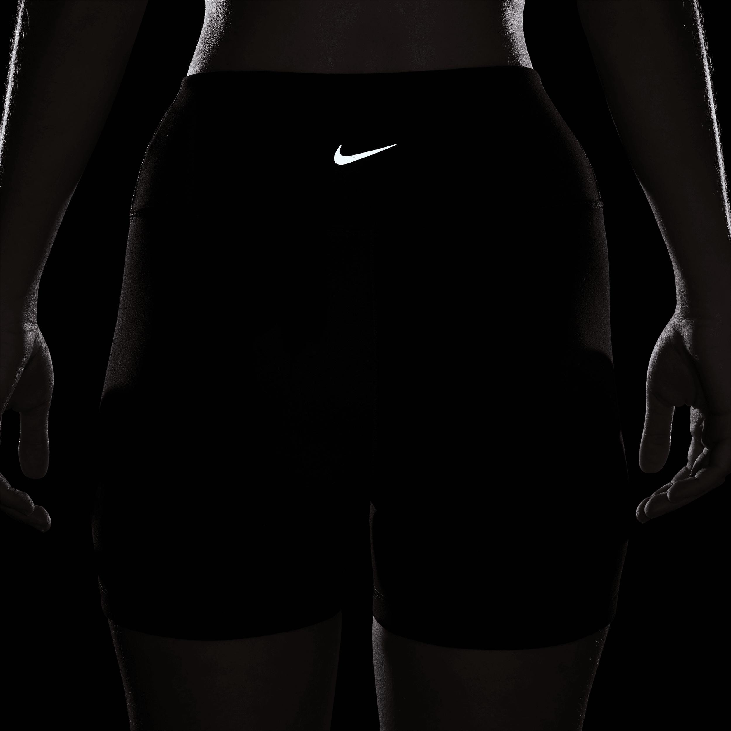 Women's Nike One High-Waisted 5-in. Biker Shorts, Size: XXL, Black Product Image