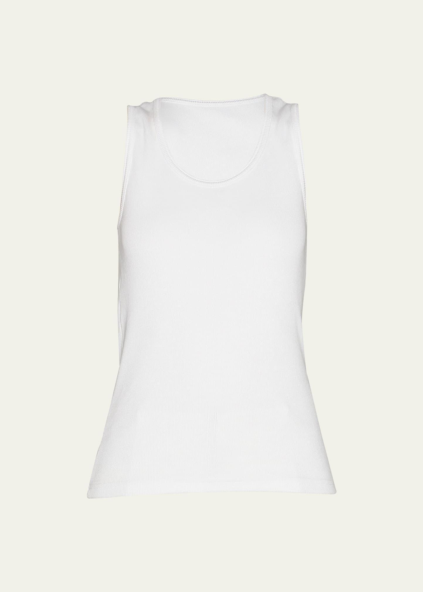 Dry Stretch Cotton Ribbed Tank Top Product Image