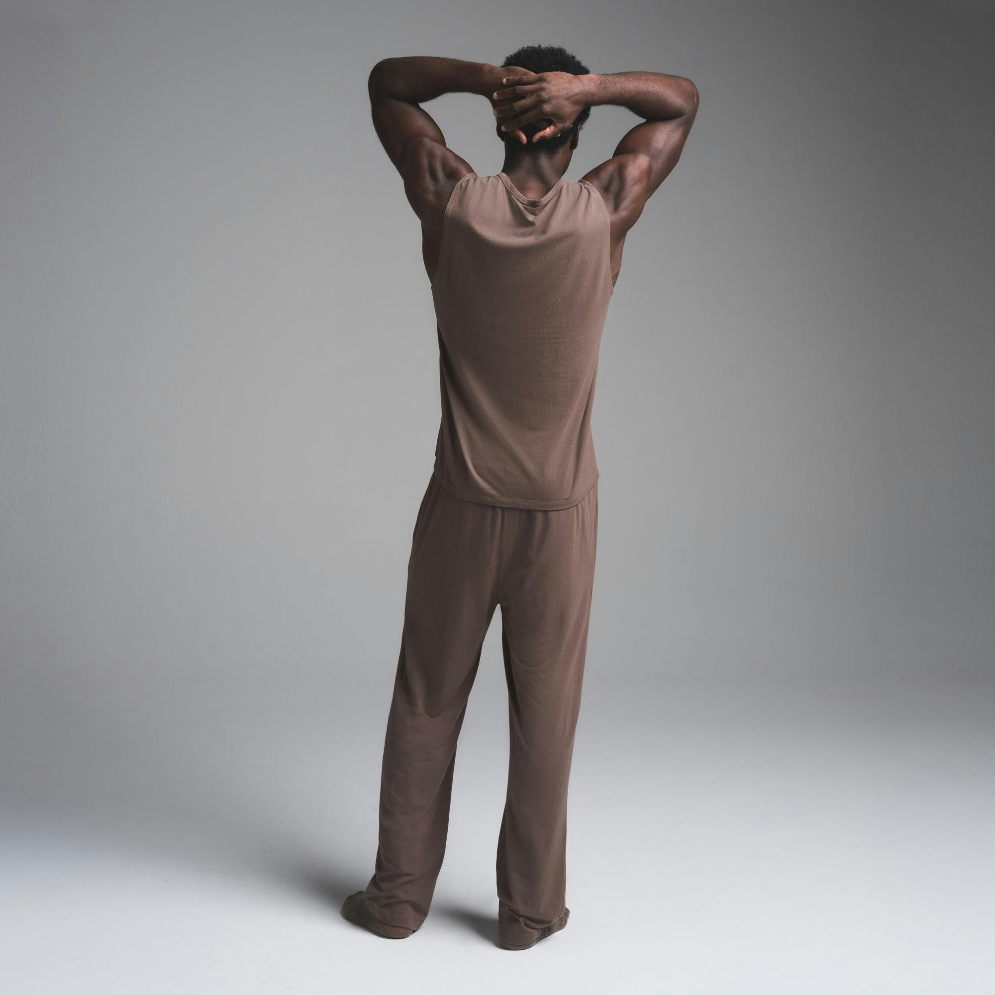JERSEY SLEEP MENS TANK | UMBER Product Image