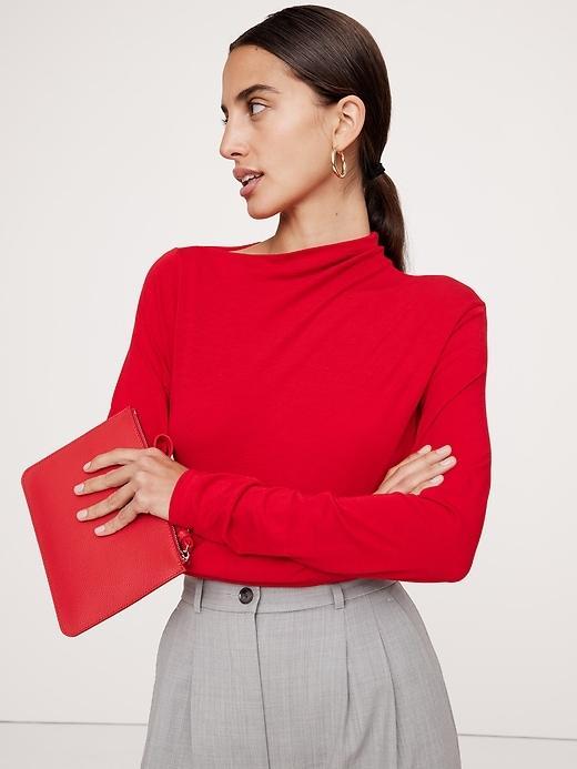 Luxe Wool-Blend Asymmetrical Top Product Image