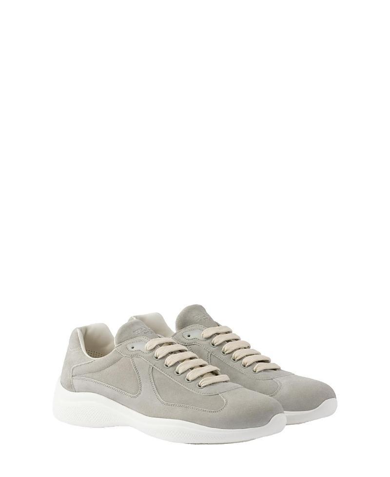 Prada Mens Americas Cup Suede Sneakers Product Image