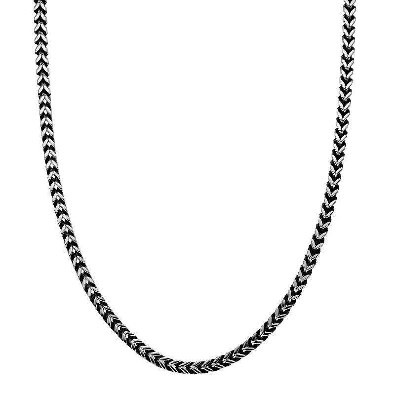 Men's LYNX Stainless Steel Foxtail Chain Necklace, Size: 30" Product Image