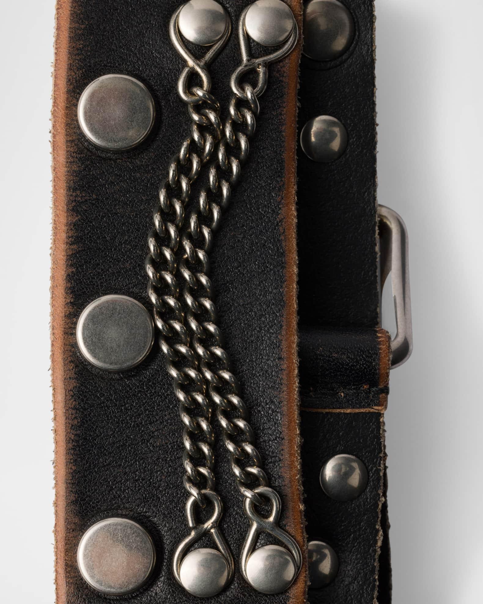 Studded Calf Leather Belt Product Image