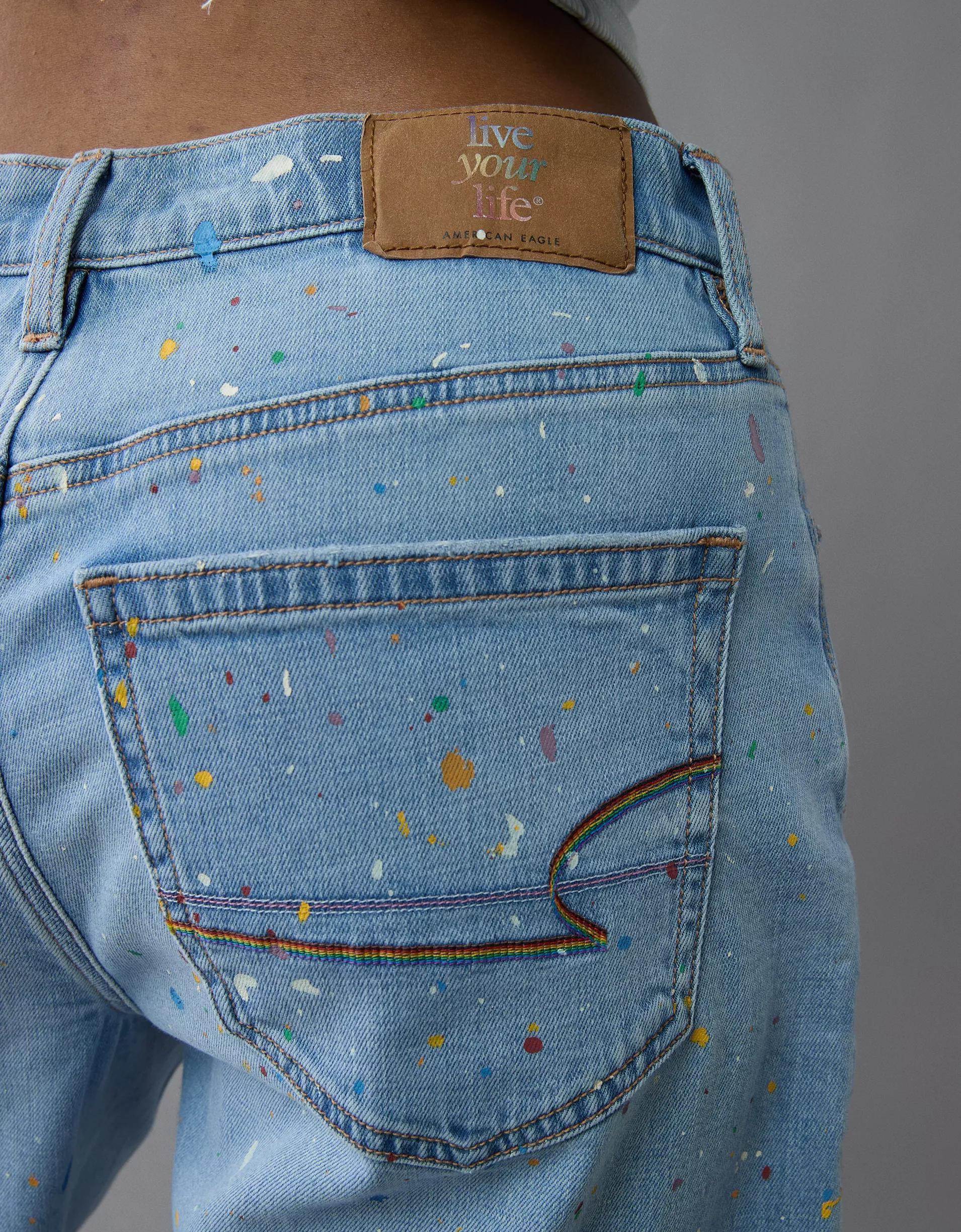 AE 11" Pride Dreamy Drape Stretch Denim High-Waisted Jort Product Image