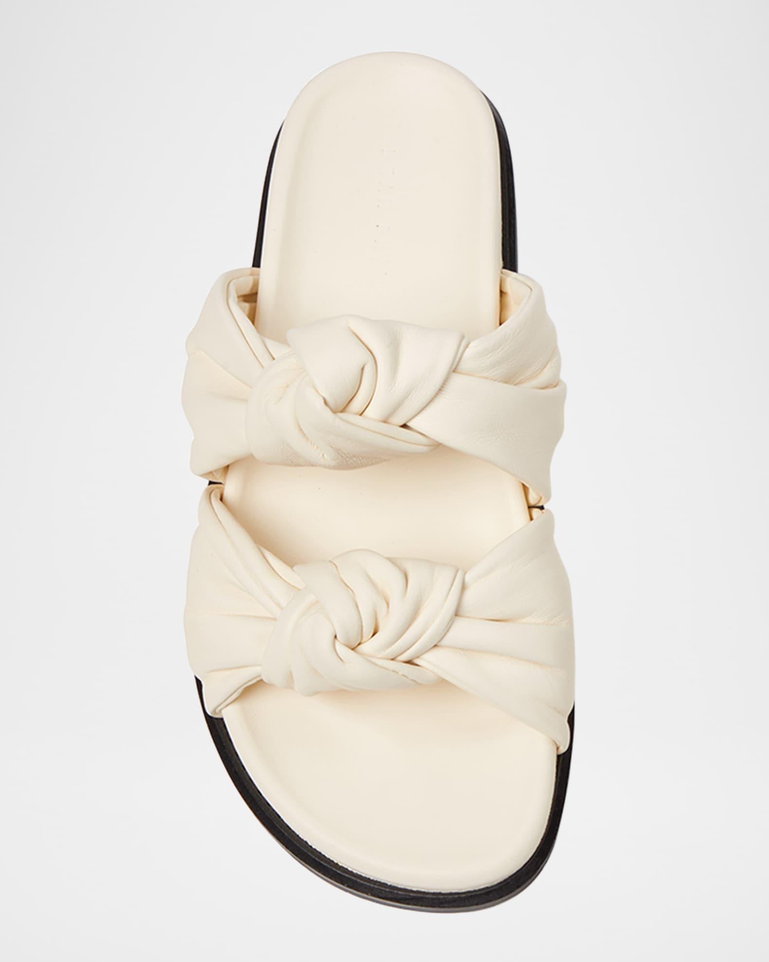 Tye Leather Knots Slide Sandals Product Image