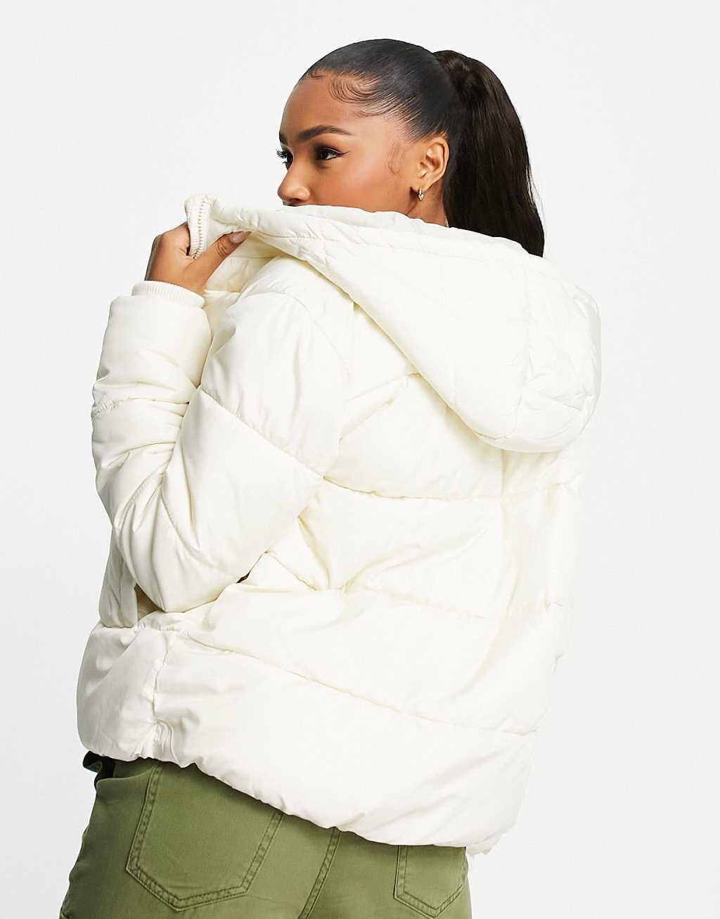 Pieces padded jacket with hood Product Image