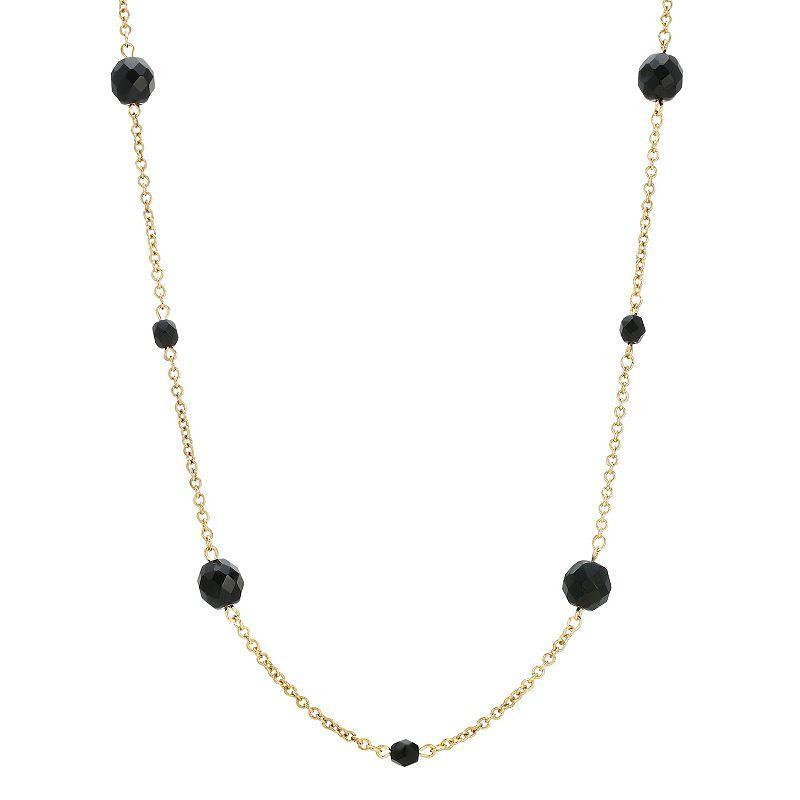 1928 Copper Tone Multicolored Beaded Necklace, Womens Product Image