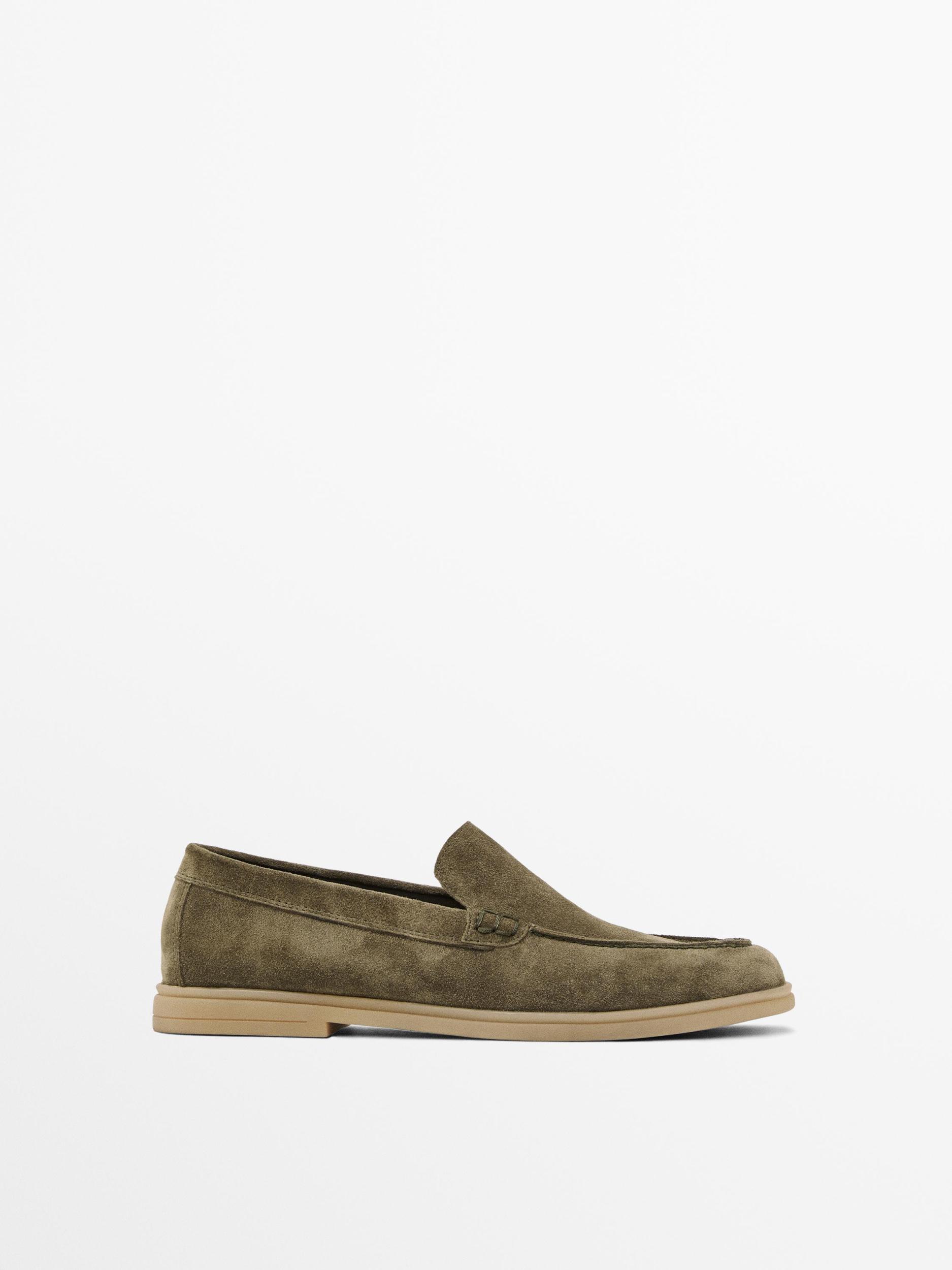 Split leather loafers Product Image