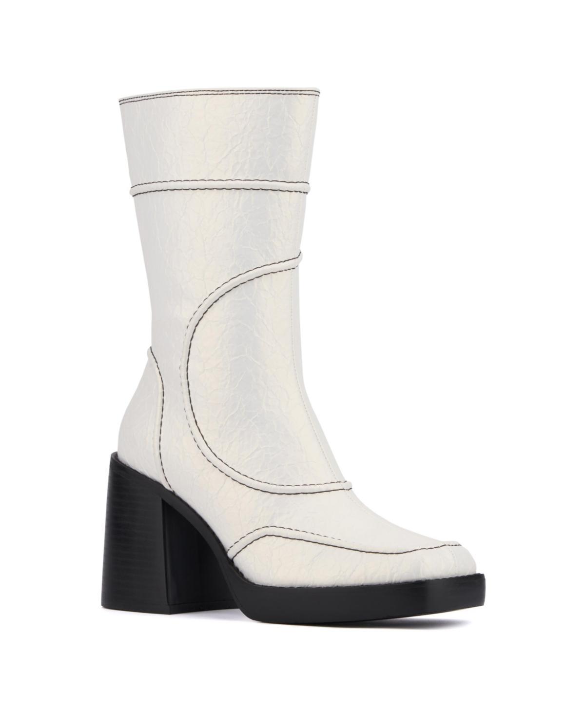 Olivia Miller Pisces Womens Mid-Calf Boots Blue Product Image